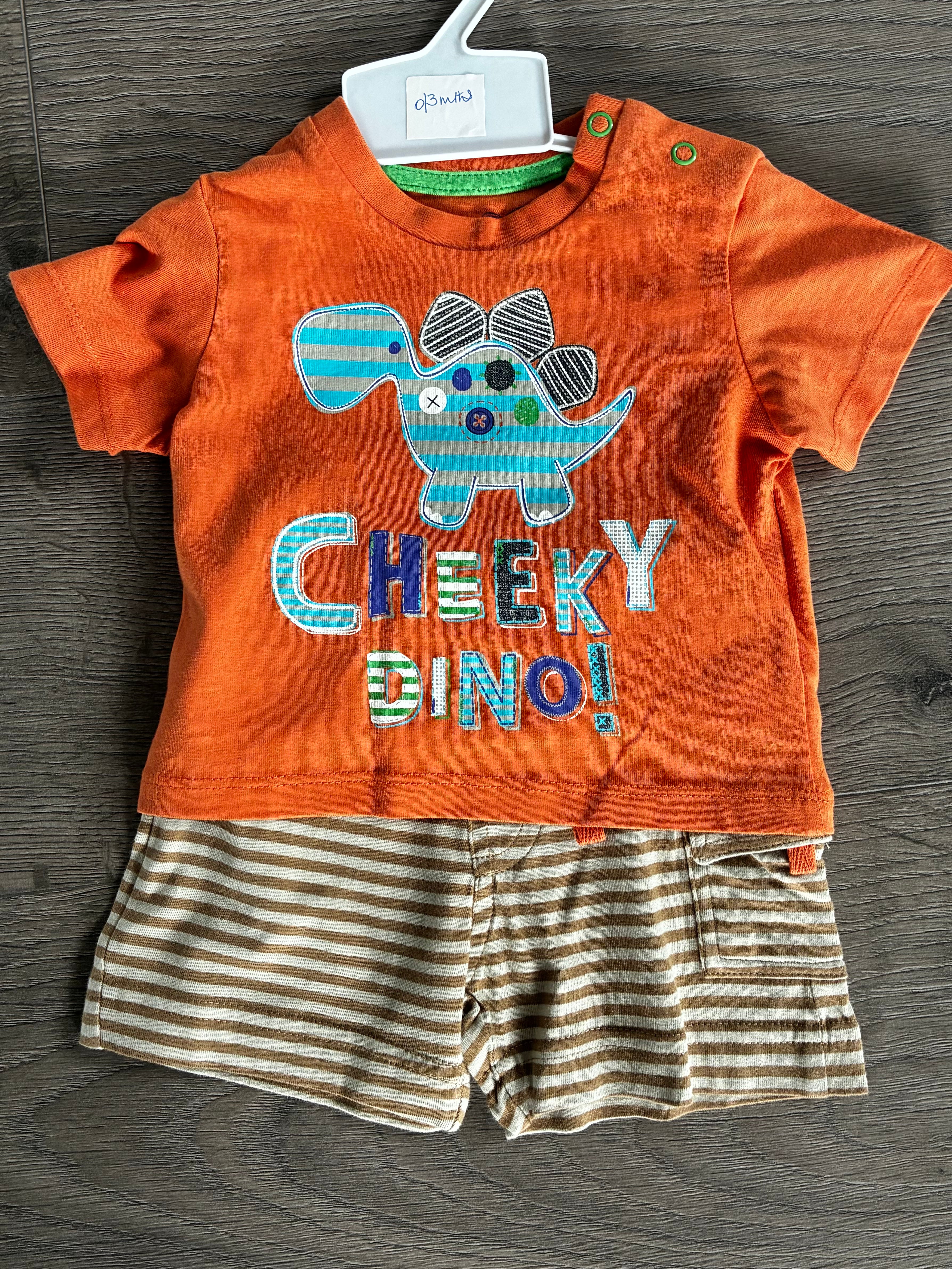 Dinosaur short set (0-3mths)