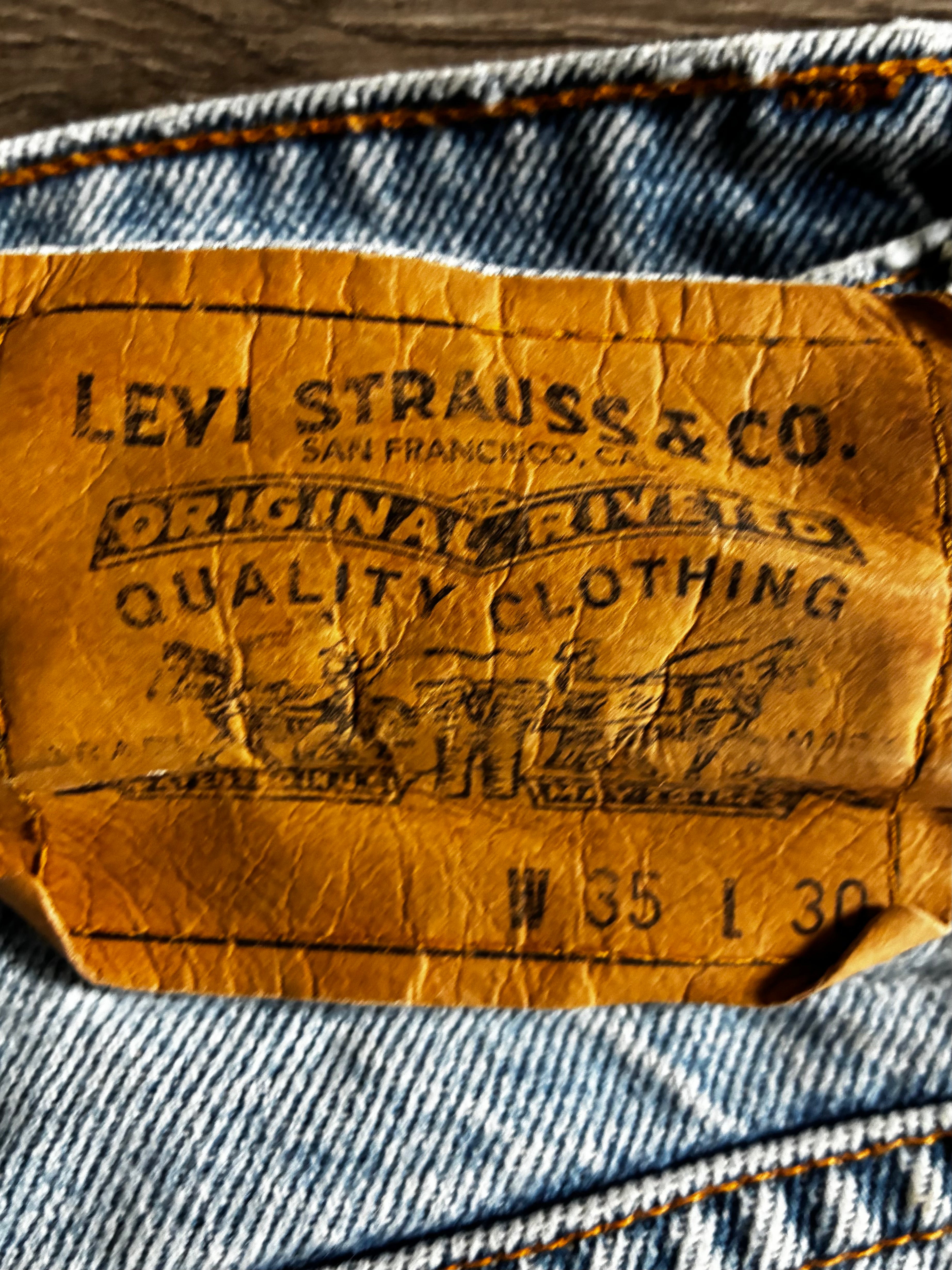 Vintage Levi's 505, Light Blue, Label - W35, L30, Actual Size - W34, L30