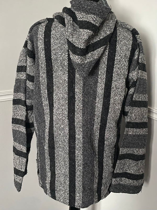 Black/Grey Baja Hoodie, M
