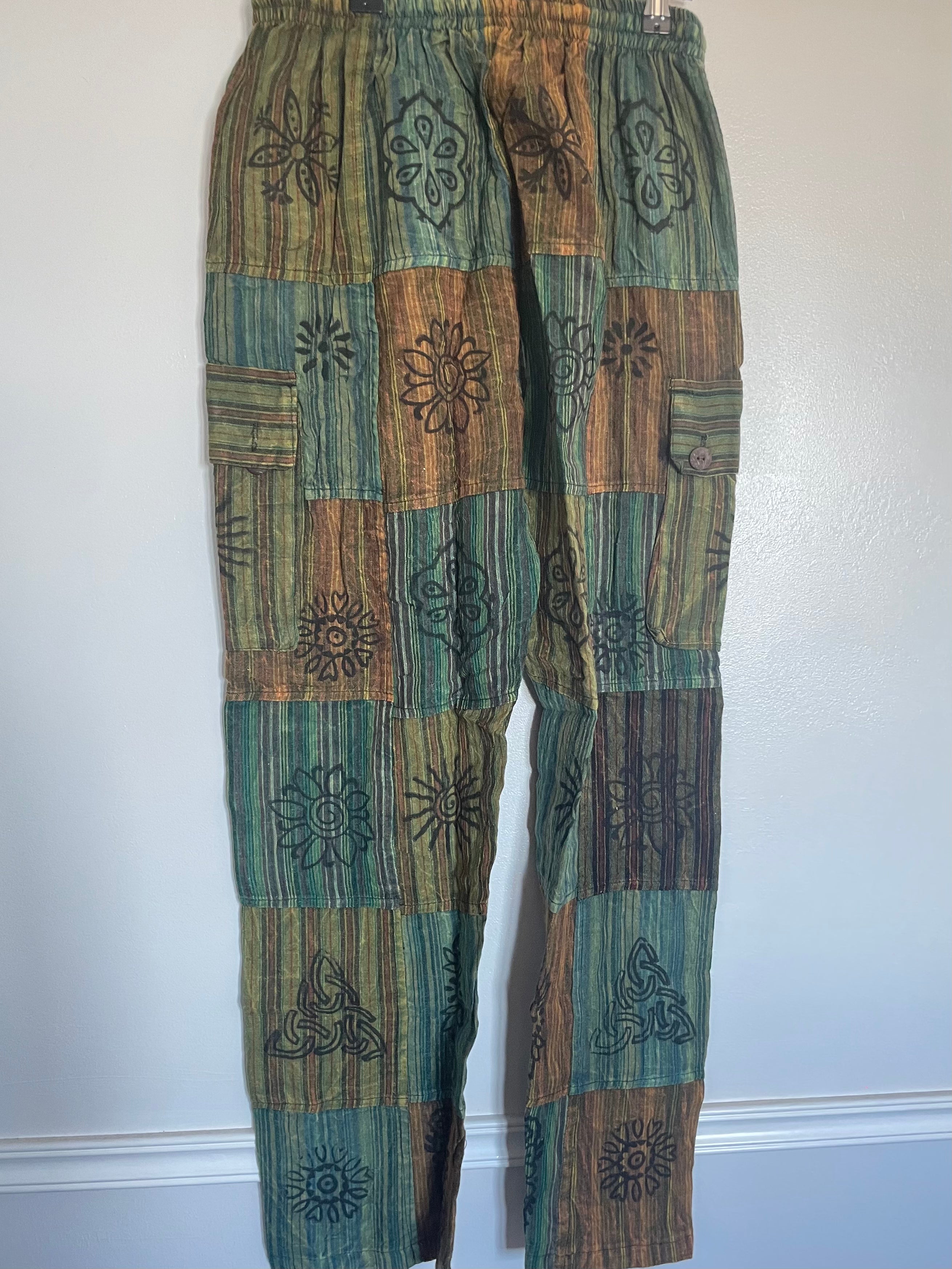 Patchwork Cargo Trousers, S/M