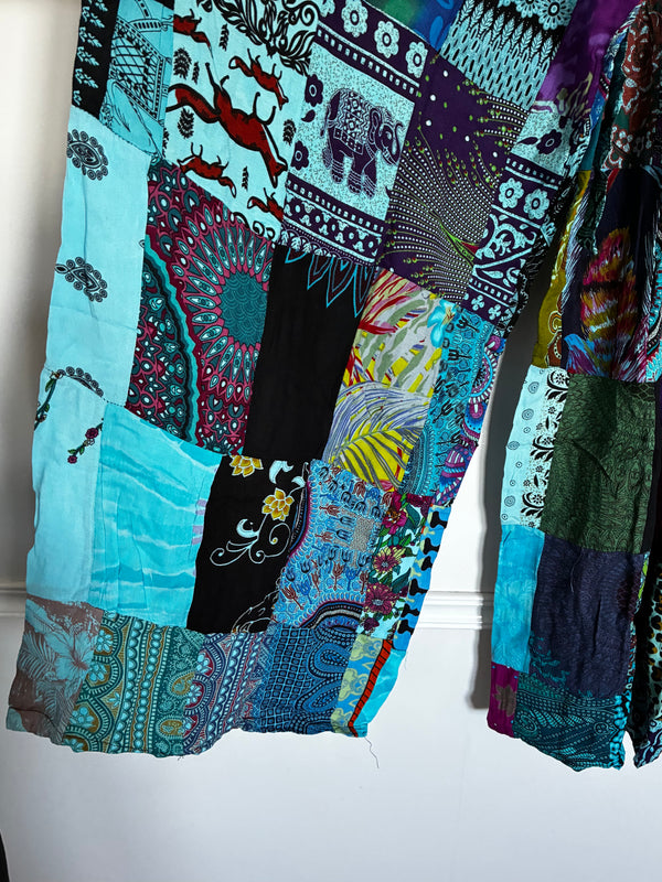 Patchwork Flare Trousers