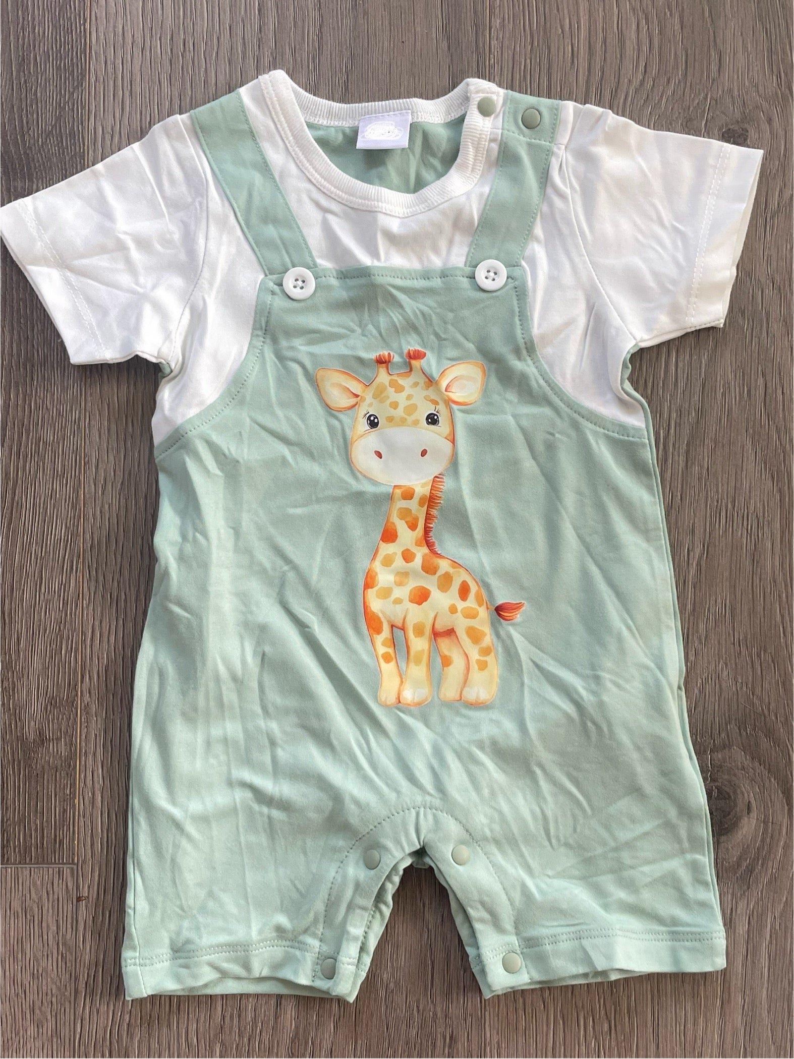 Giraffe Shortie Romper (0-3mths)