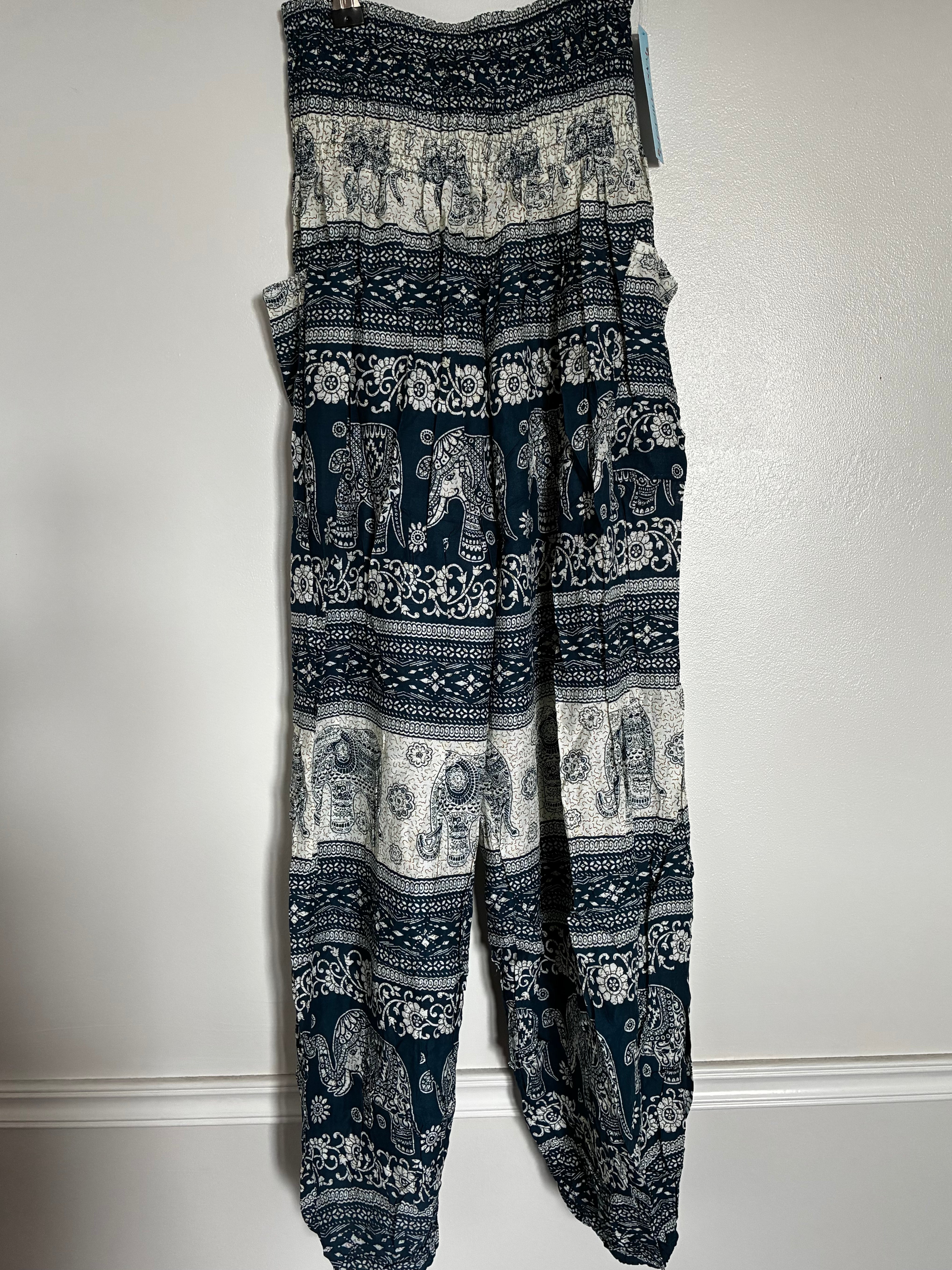 Blue Elephant Harem Trousers