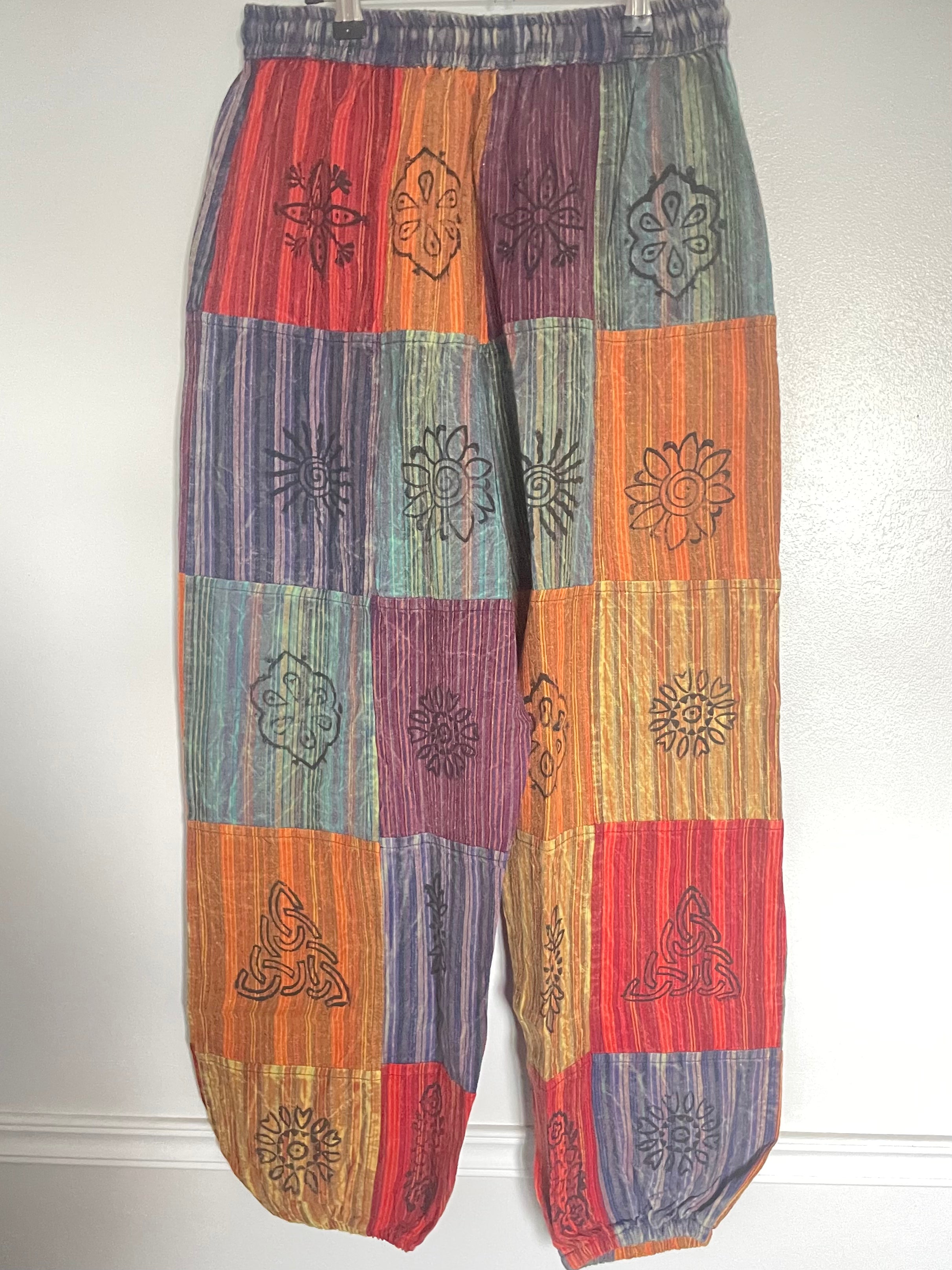 Patchwork Harem Trousers, L/XL