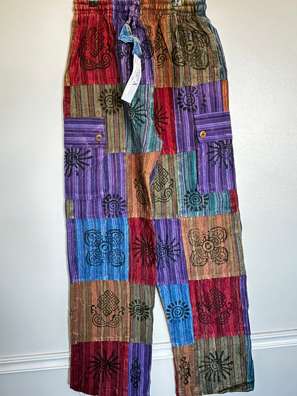 Patchwork Cargo Trousers, S/M