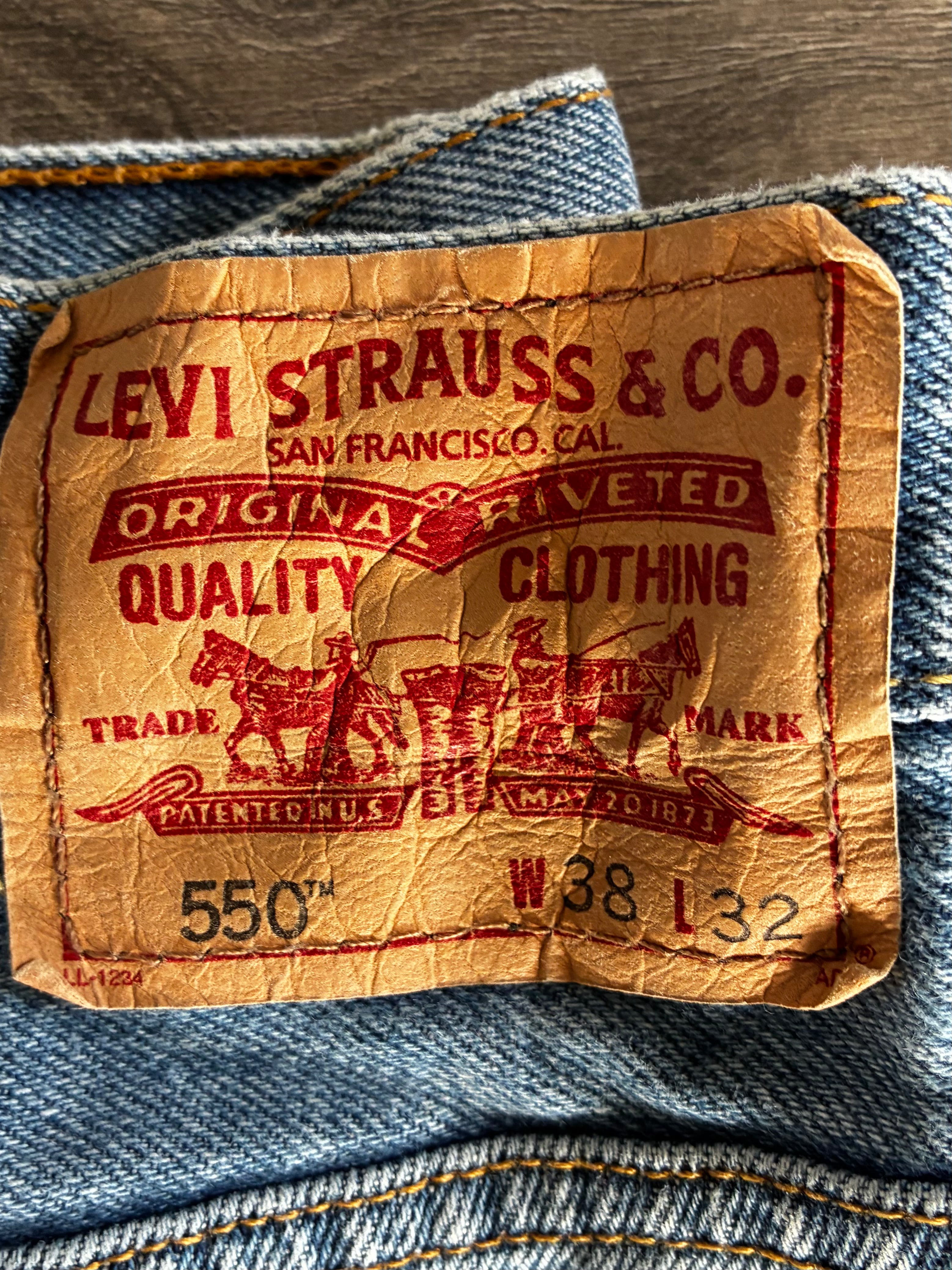 Vintage Levi's 550, Blue, W38, L32