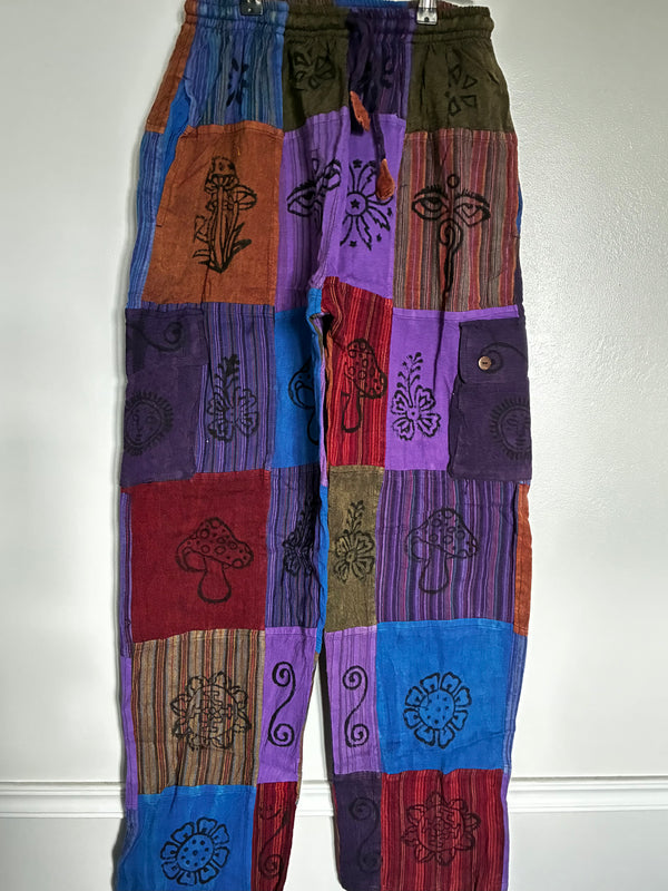 Patchwork Cargo Trousers, L