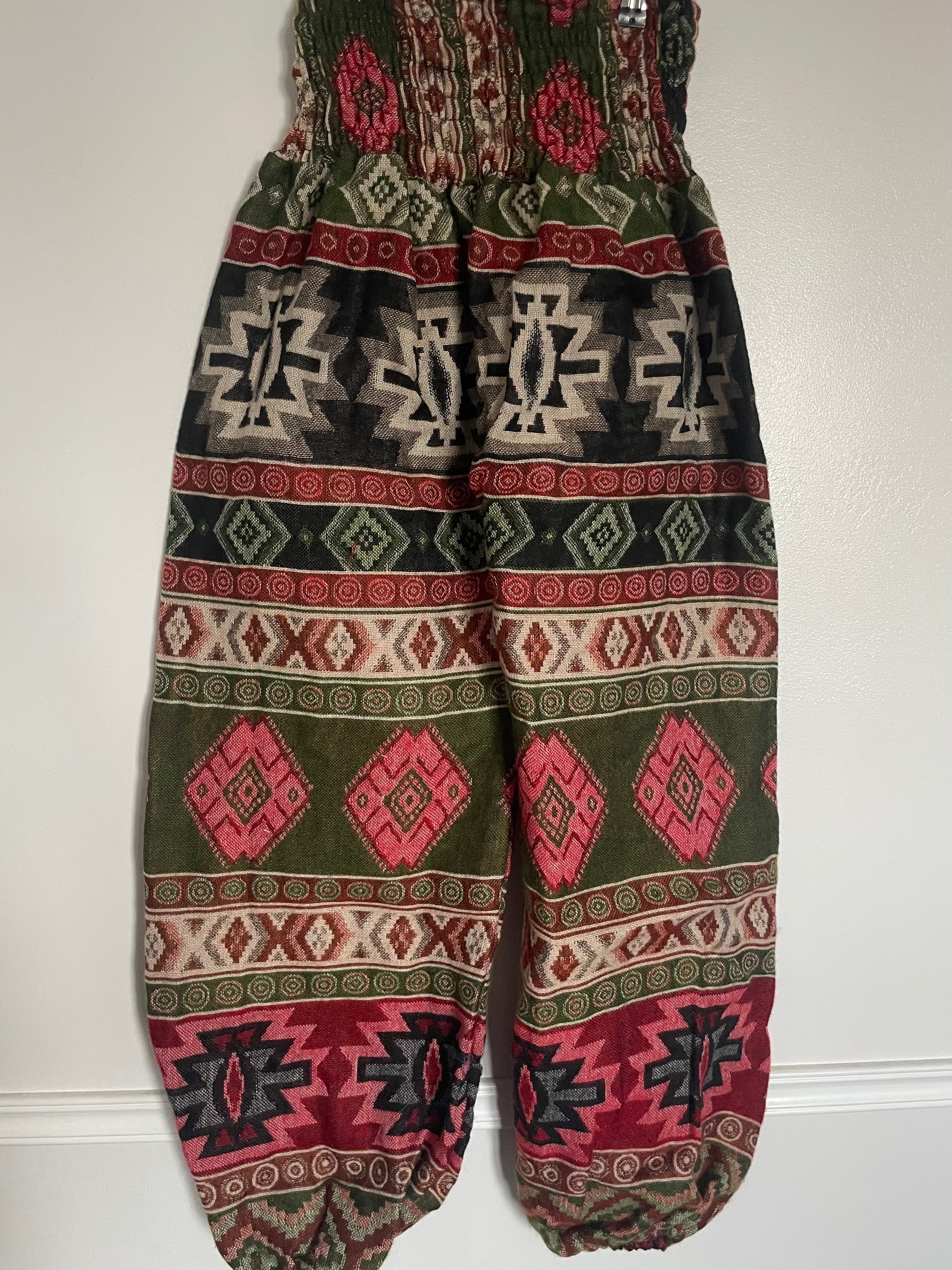 Snuggly Red/Green Diamond Cashmelon Trousers, 24-46” Waist