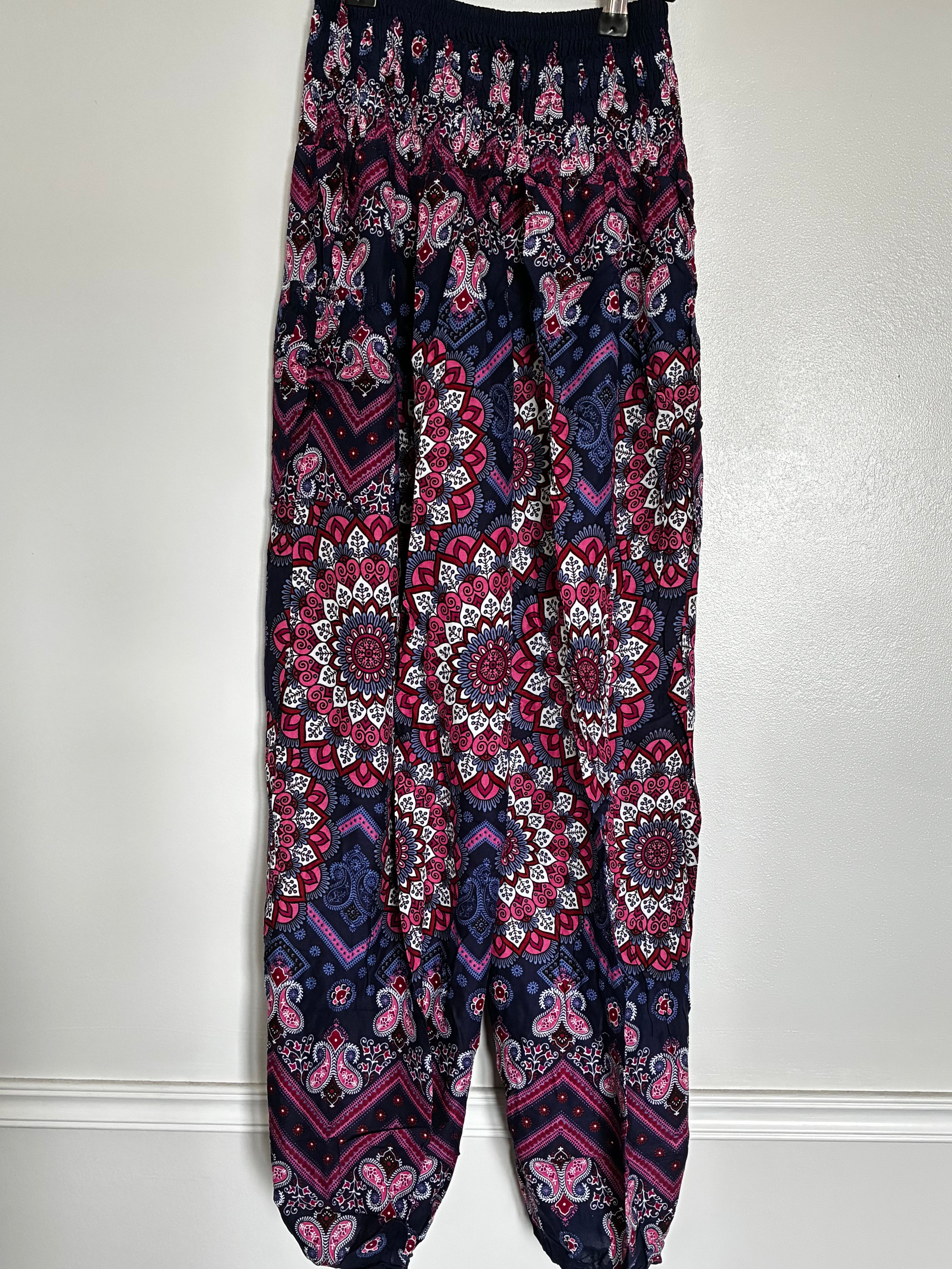 Navy/Pink Flower Harems