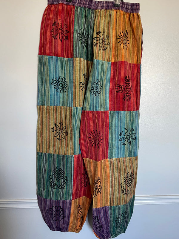 Patchwork Harem Trousers, XL