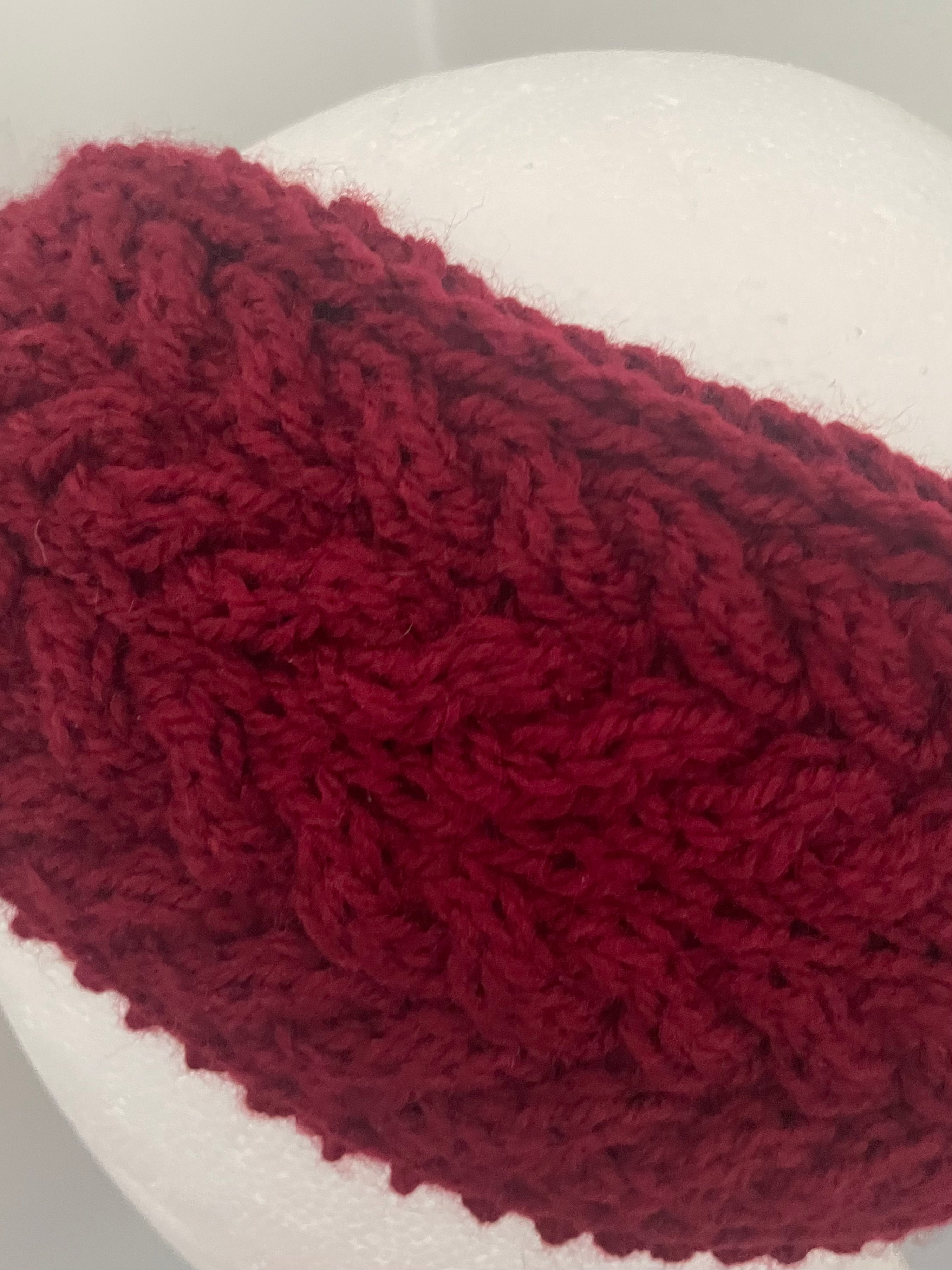 Burgundy Winter Twist Headband