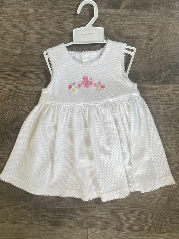 White sundress with knickers (3-6 months)