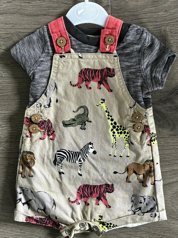 Safari dungaree set (newborn)