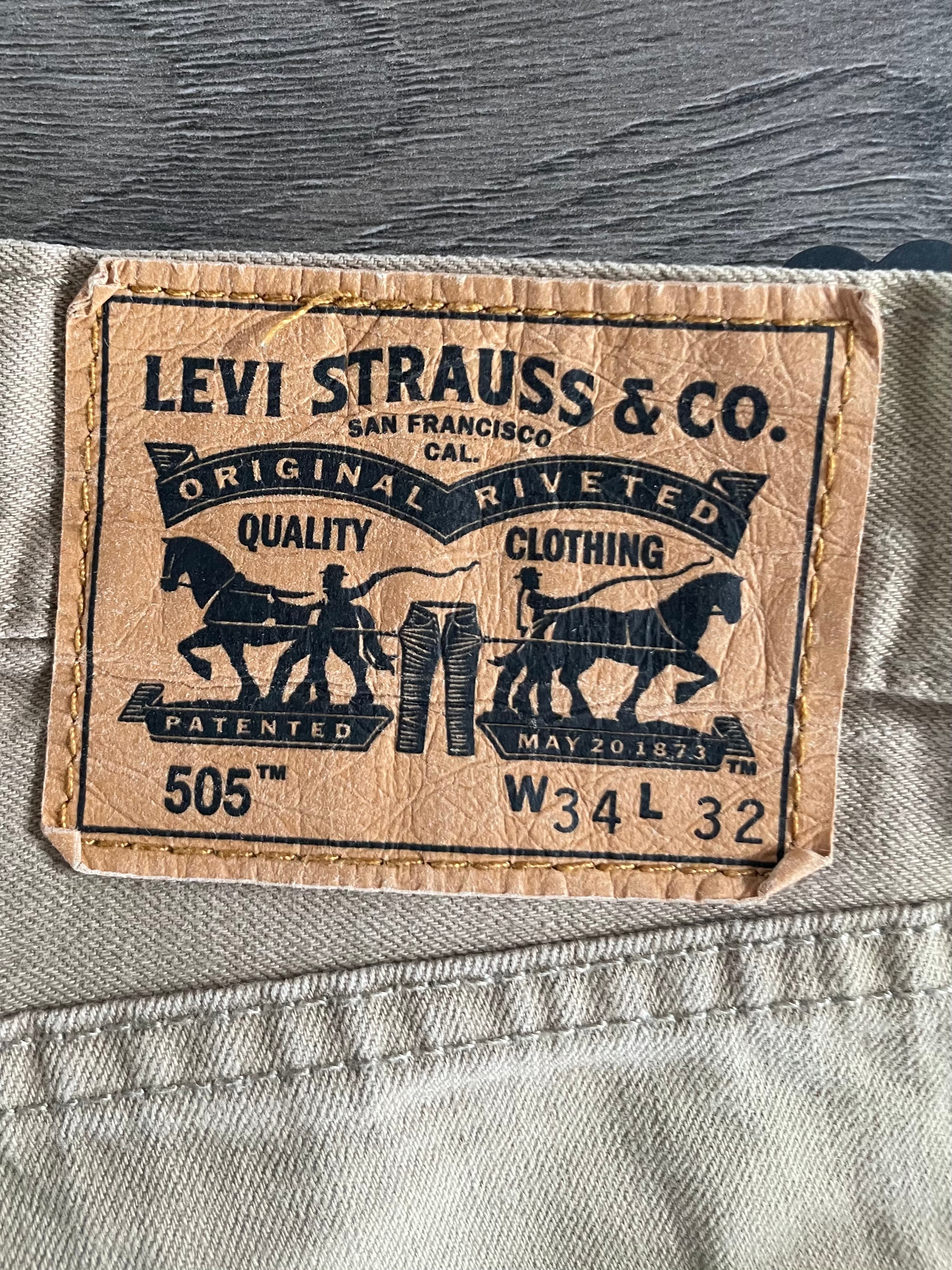 Vintage Levi's 505, Beige, W34, L32