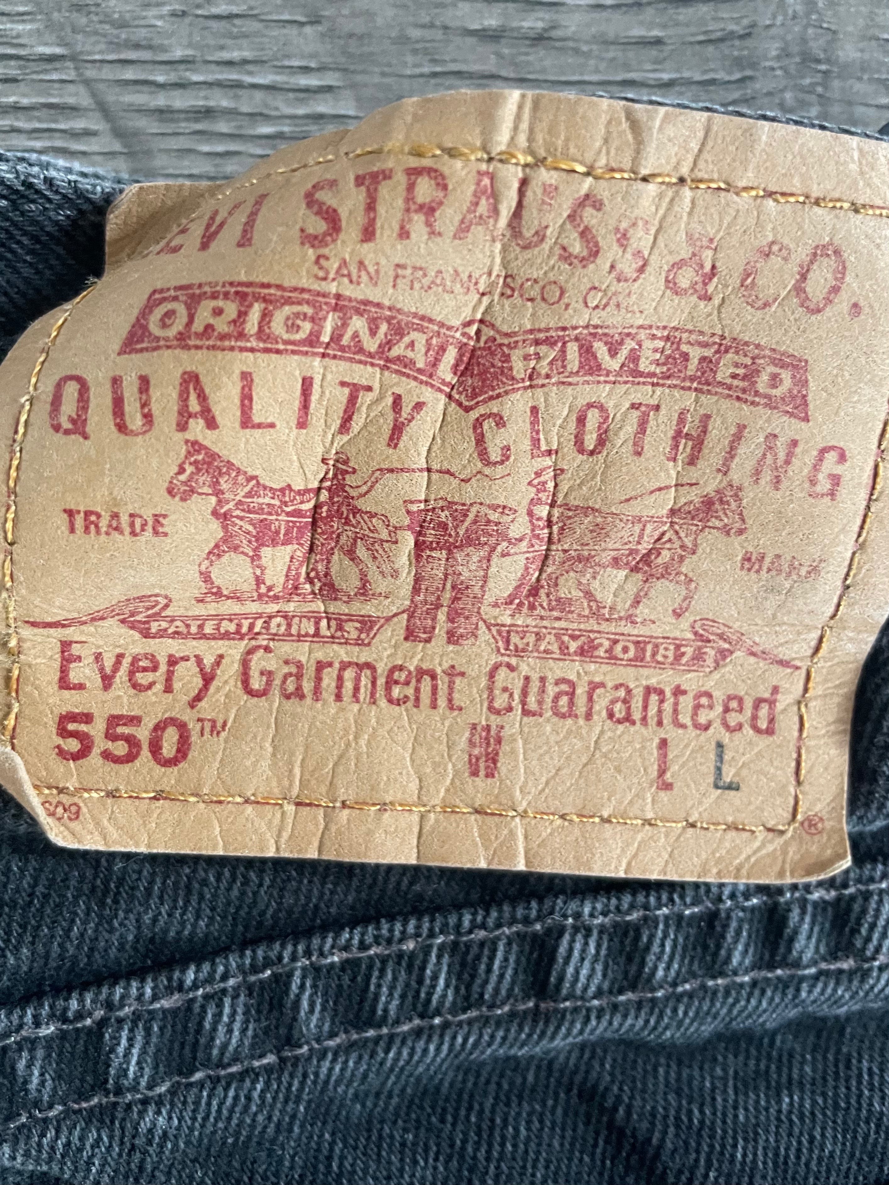 Vintage Levi's 550, Black, W28, L33