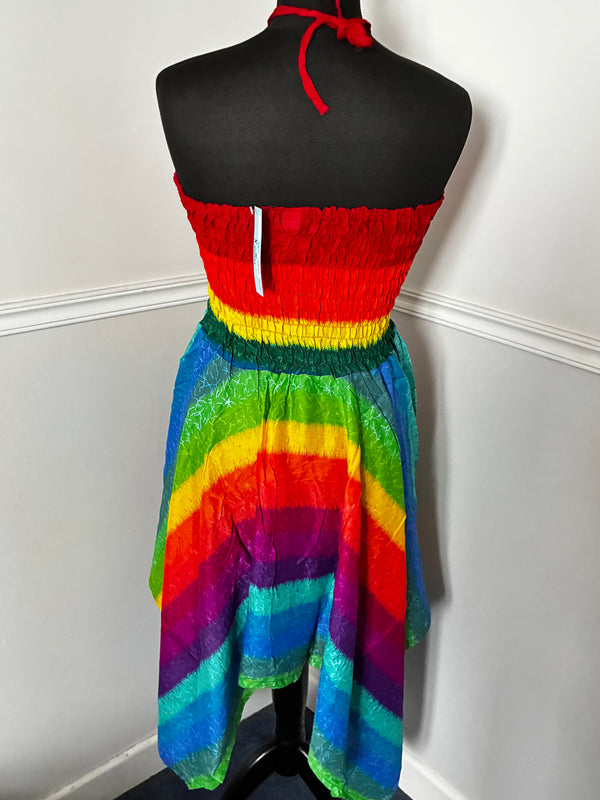 Rainbow Halter Neck Pixie Sundress