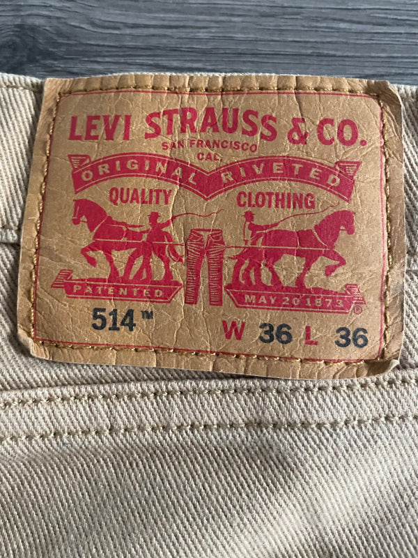 Vintage Levi's 514, Sandy, Label - W36, L36, Actual Size - W40, L37