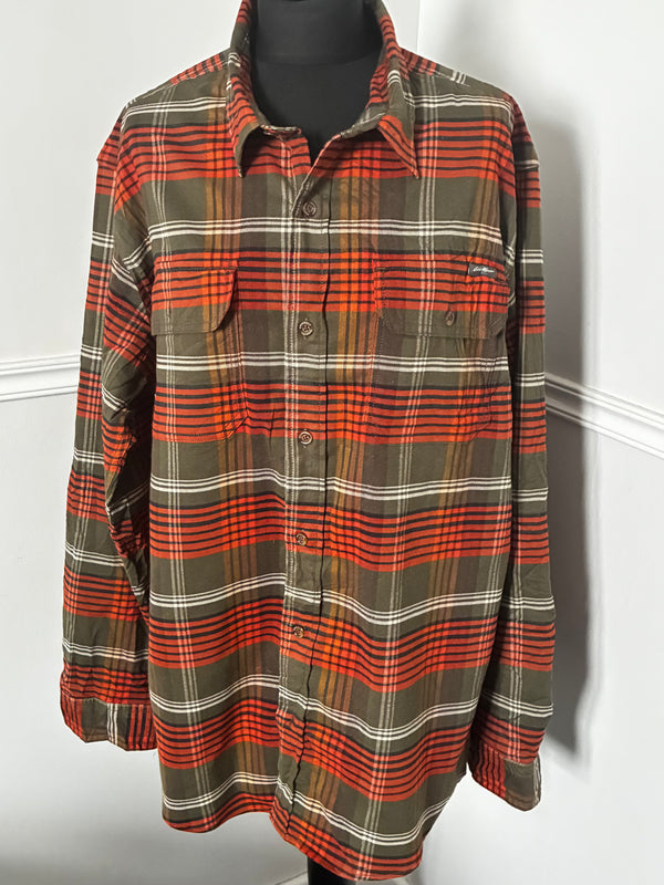 Thin Green/Red Eddie Bauer Checked Flannel, 48" chest