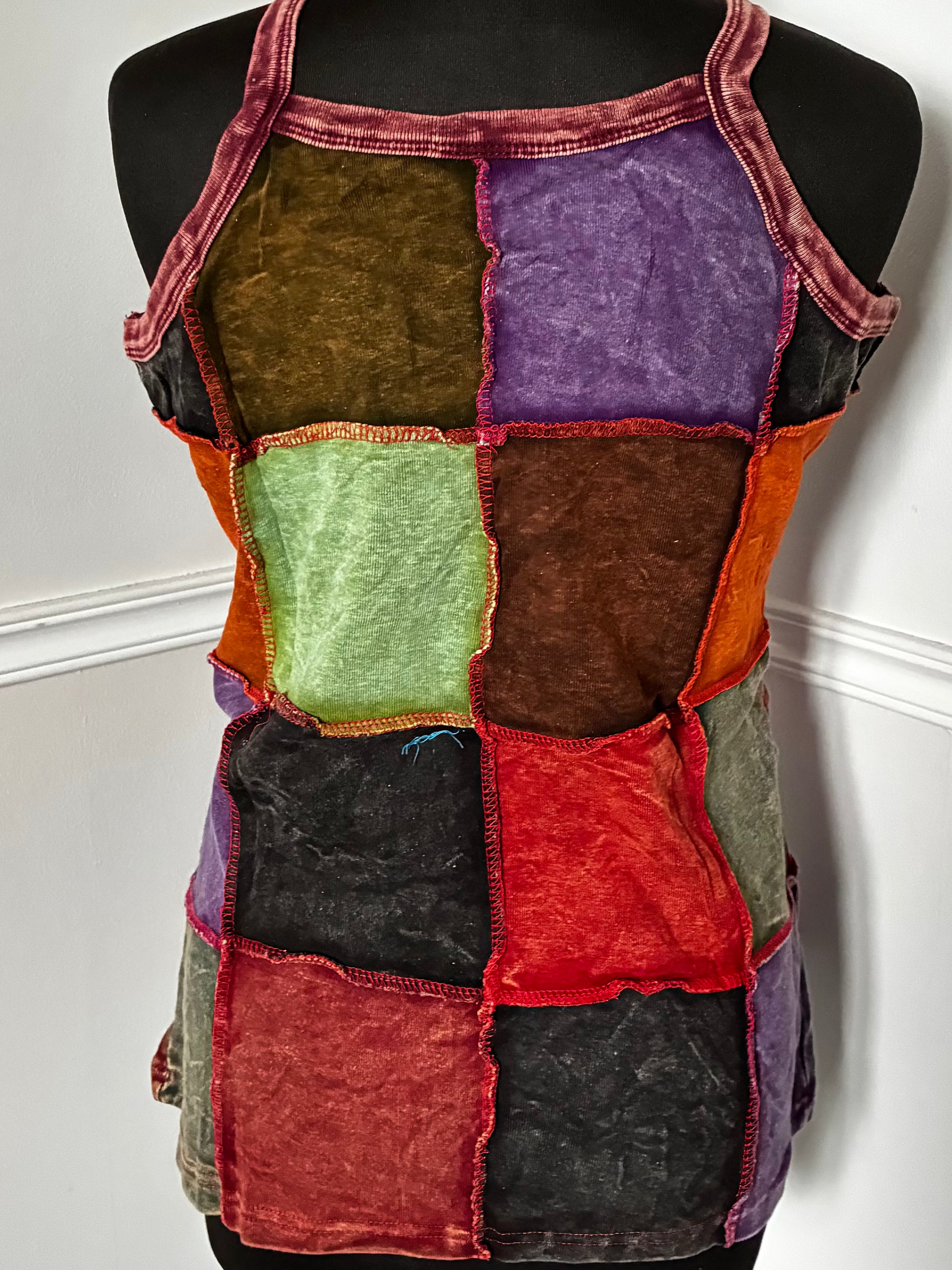Hippy Flower Vest Top, XXL