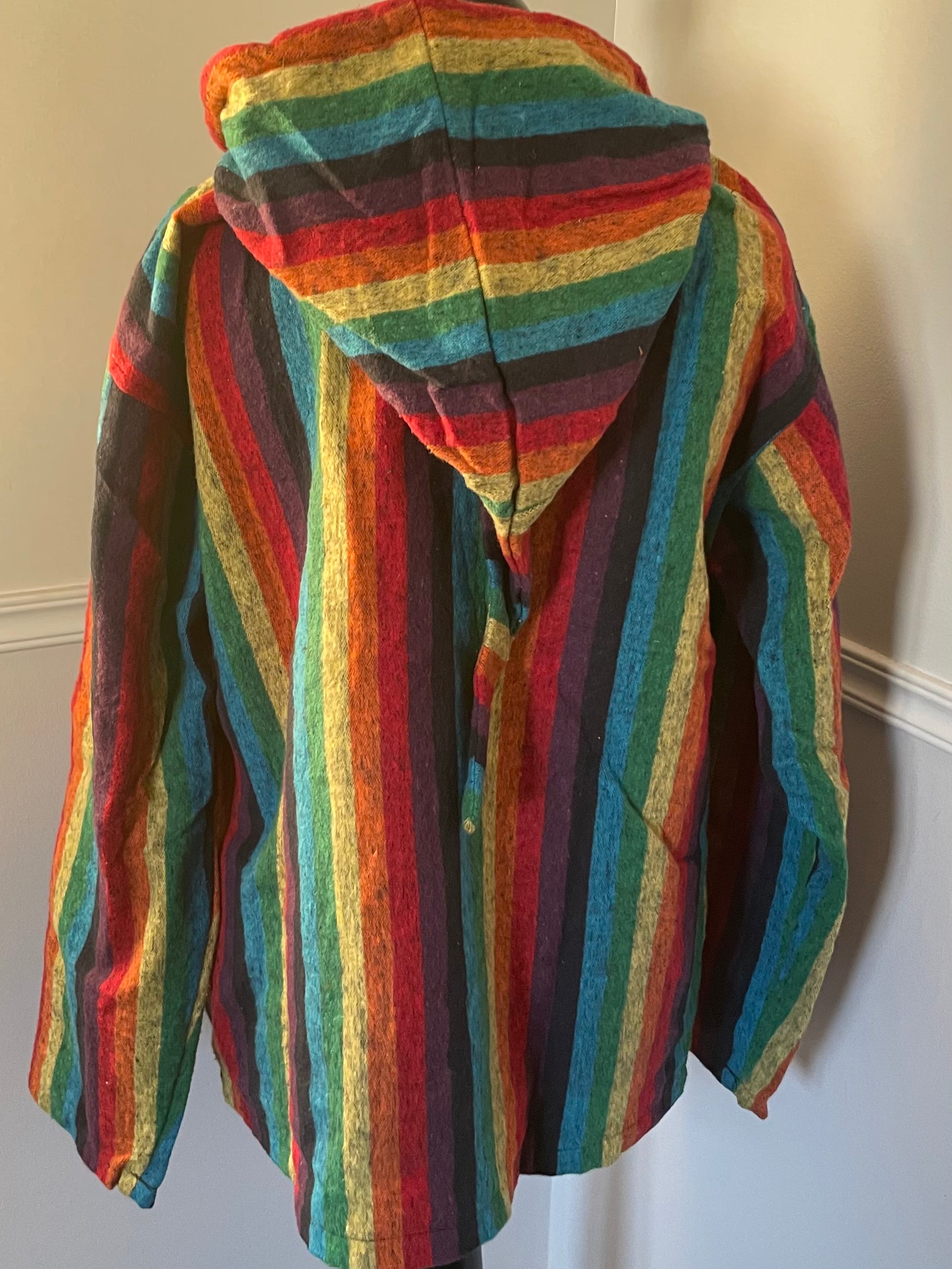 Rainbow Jacket with Pixie Hood, L/XL