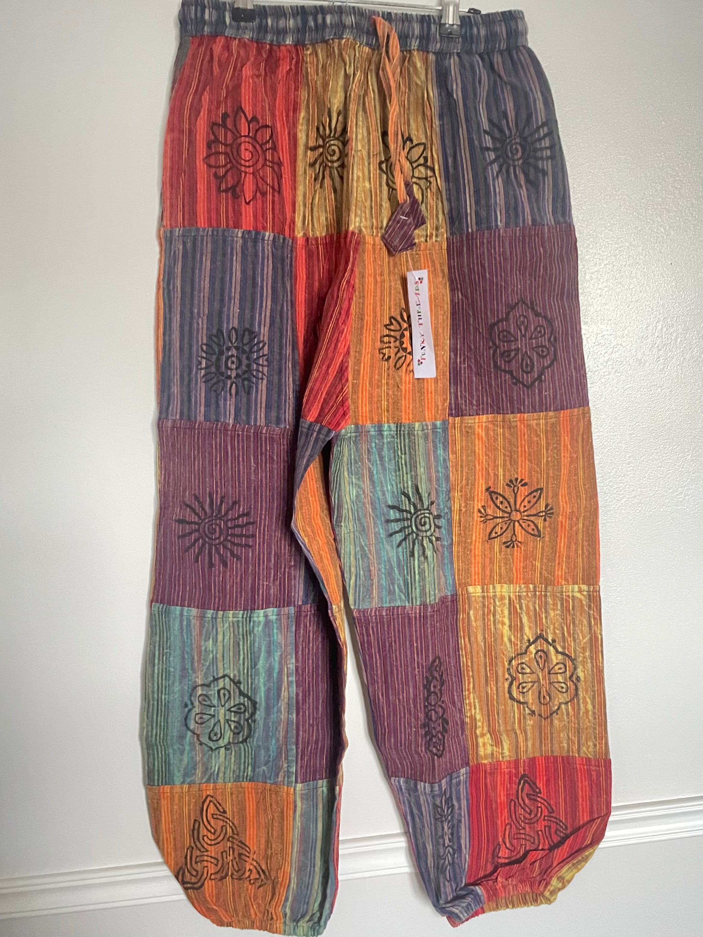 Patchwork Harem Trousers, L/XL