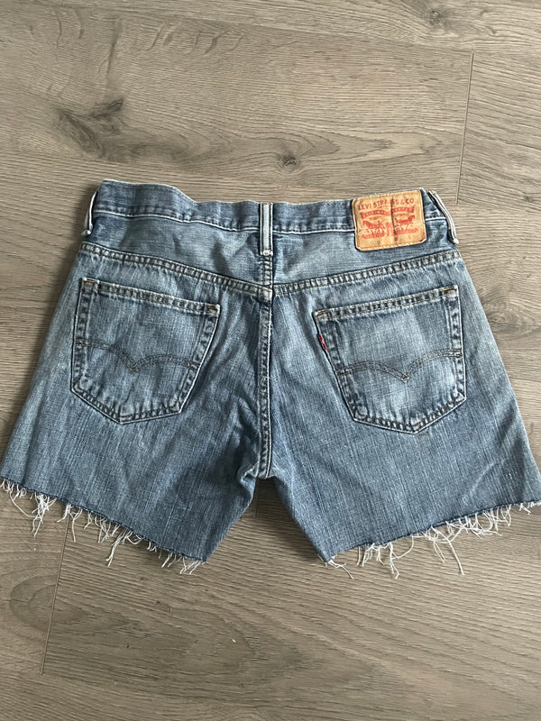 Vintage Up-cycled Levi's 569 Shorts, Blue, W33 L5