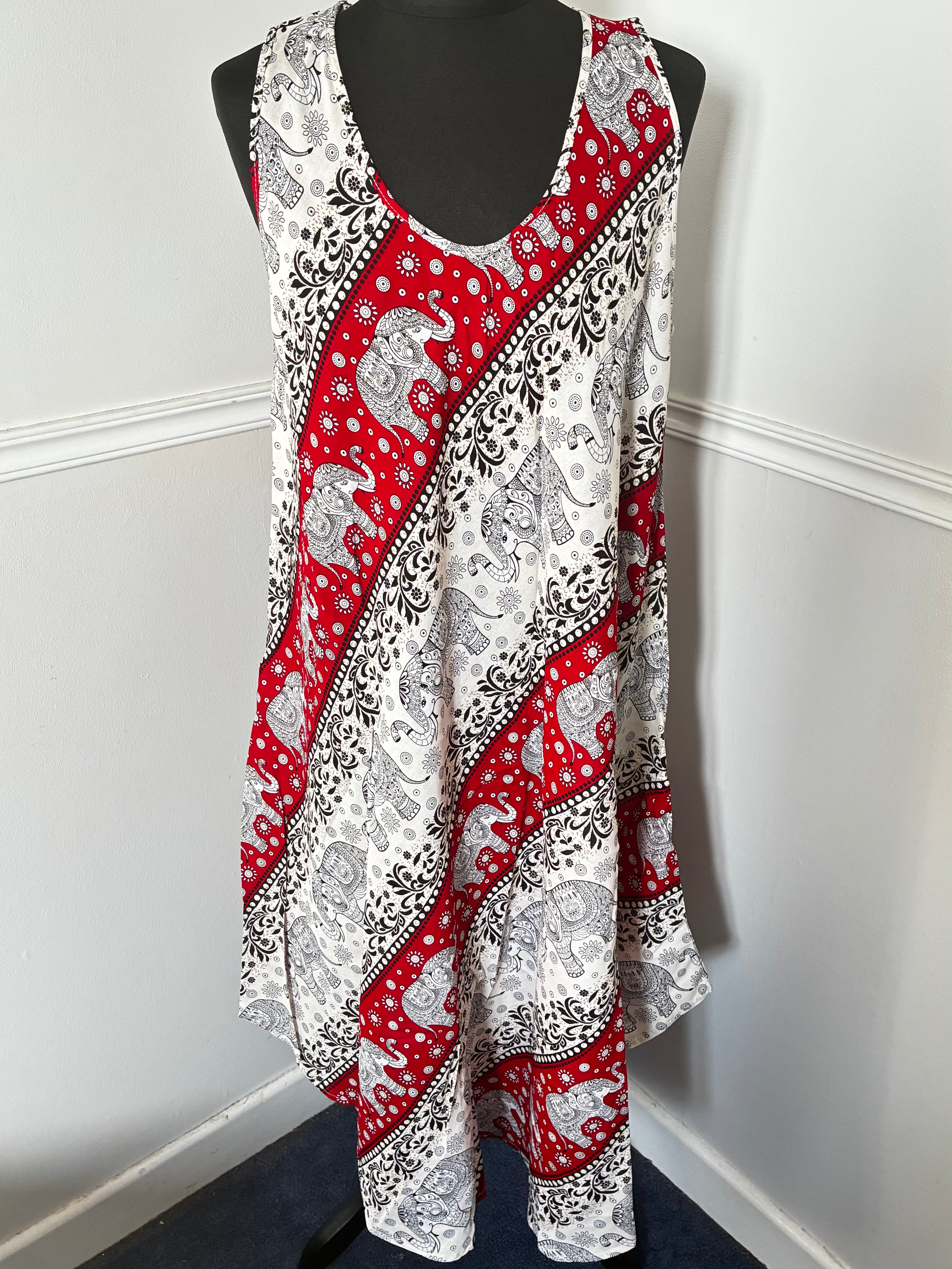 Red/White Elephant Dress