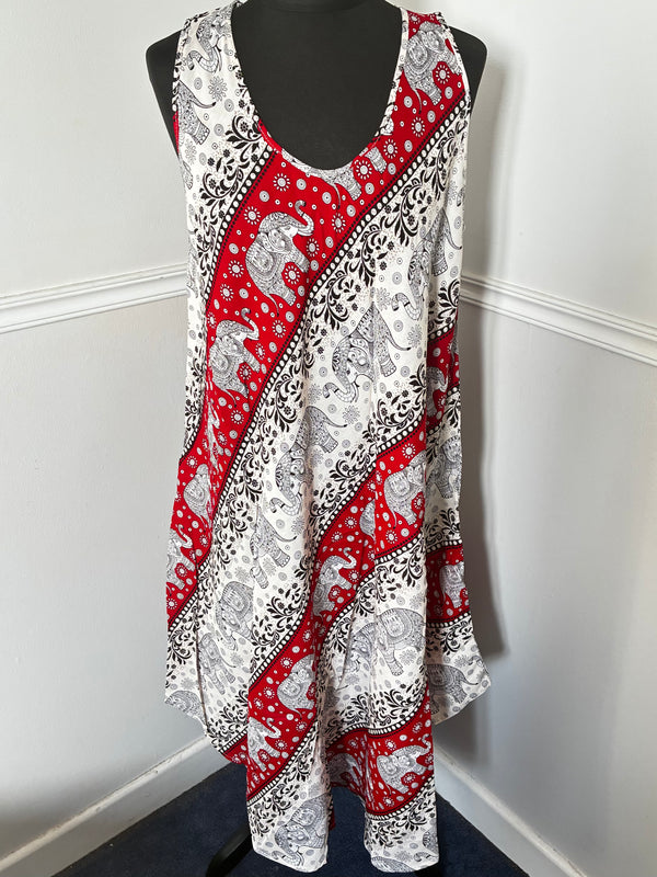 Red/White Elephant Dress