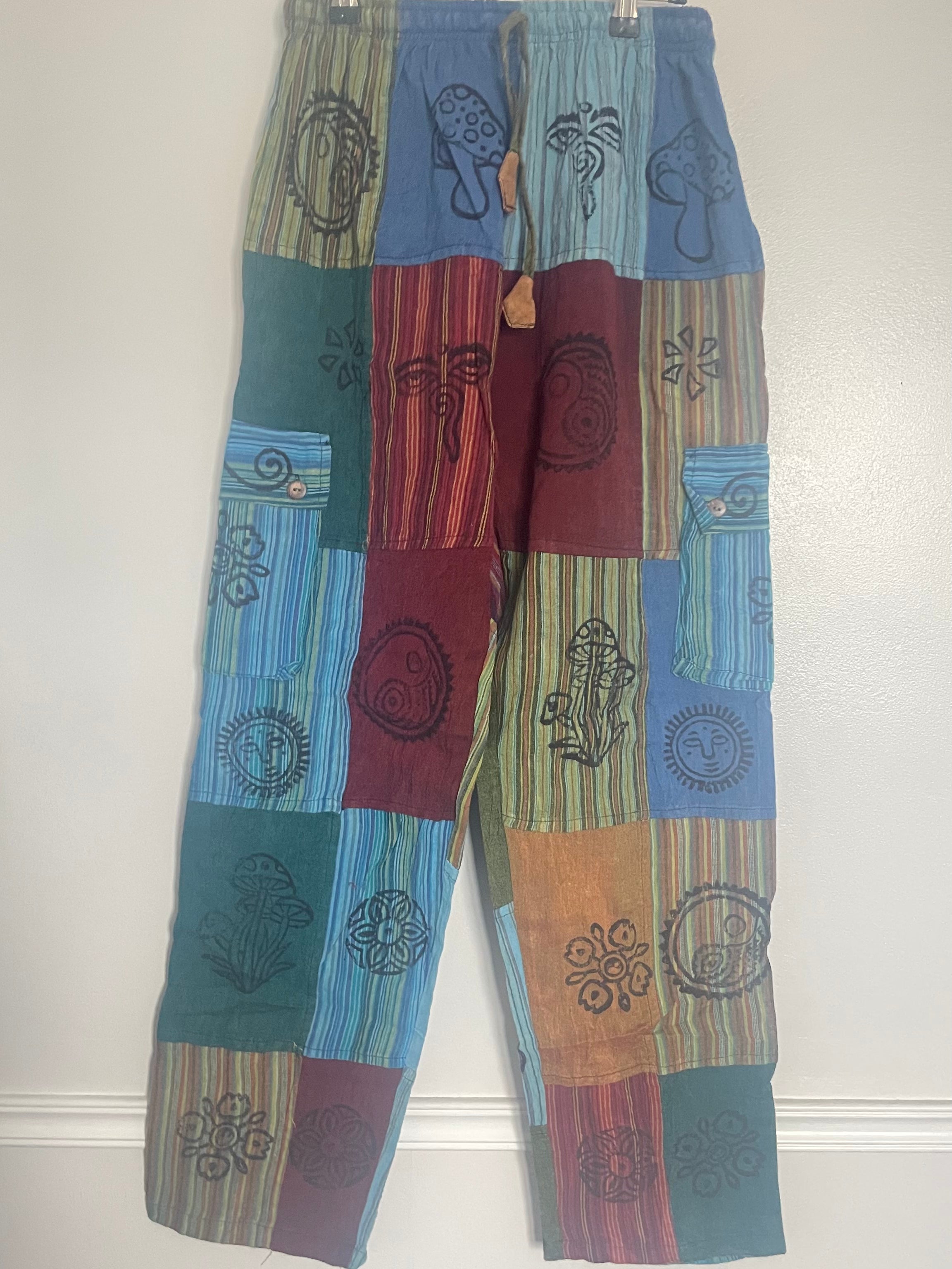 Patchwork Cargo Trousers, XXL