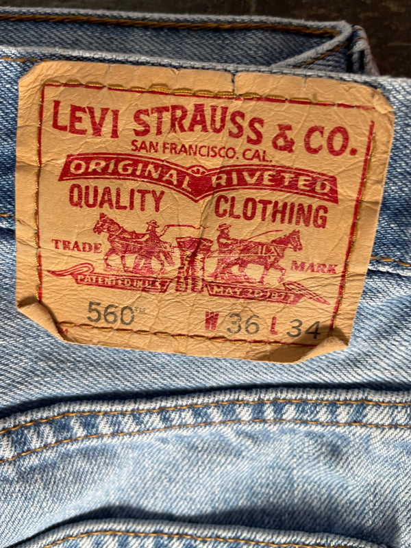 Vintage Levi's 560, Blue, Label - W36, L34, Actual Size - W37, L33