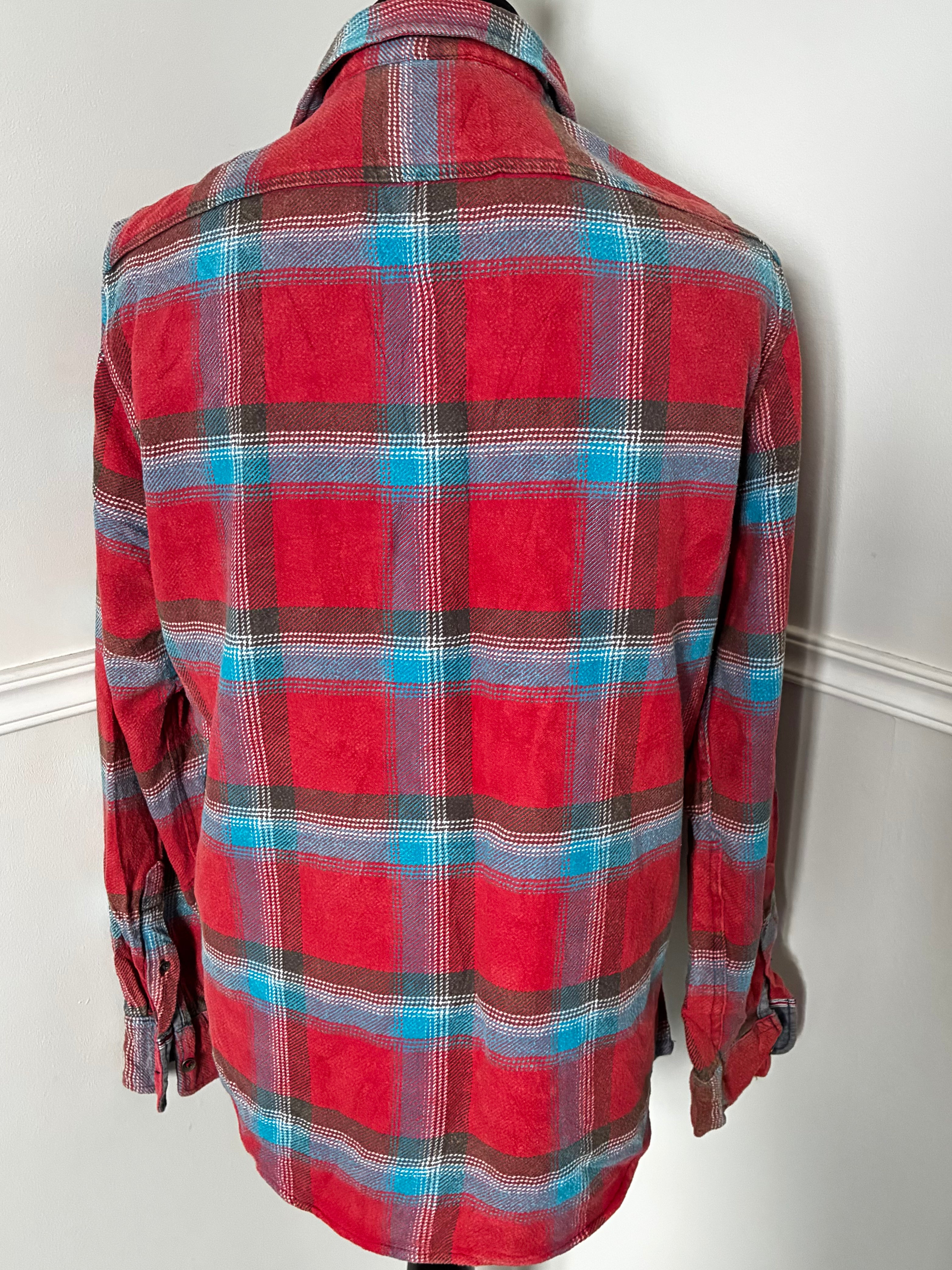 Thick Red/Blue Checked Flannel, L