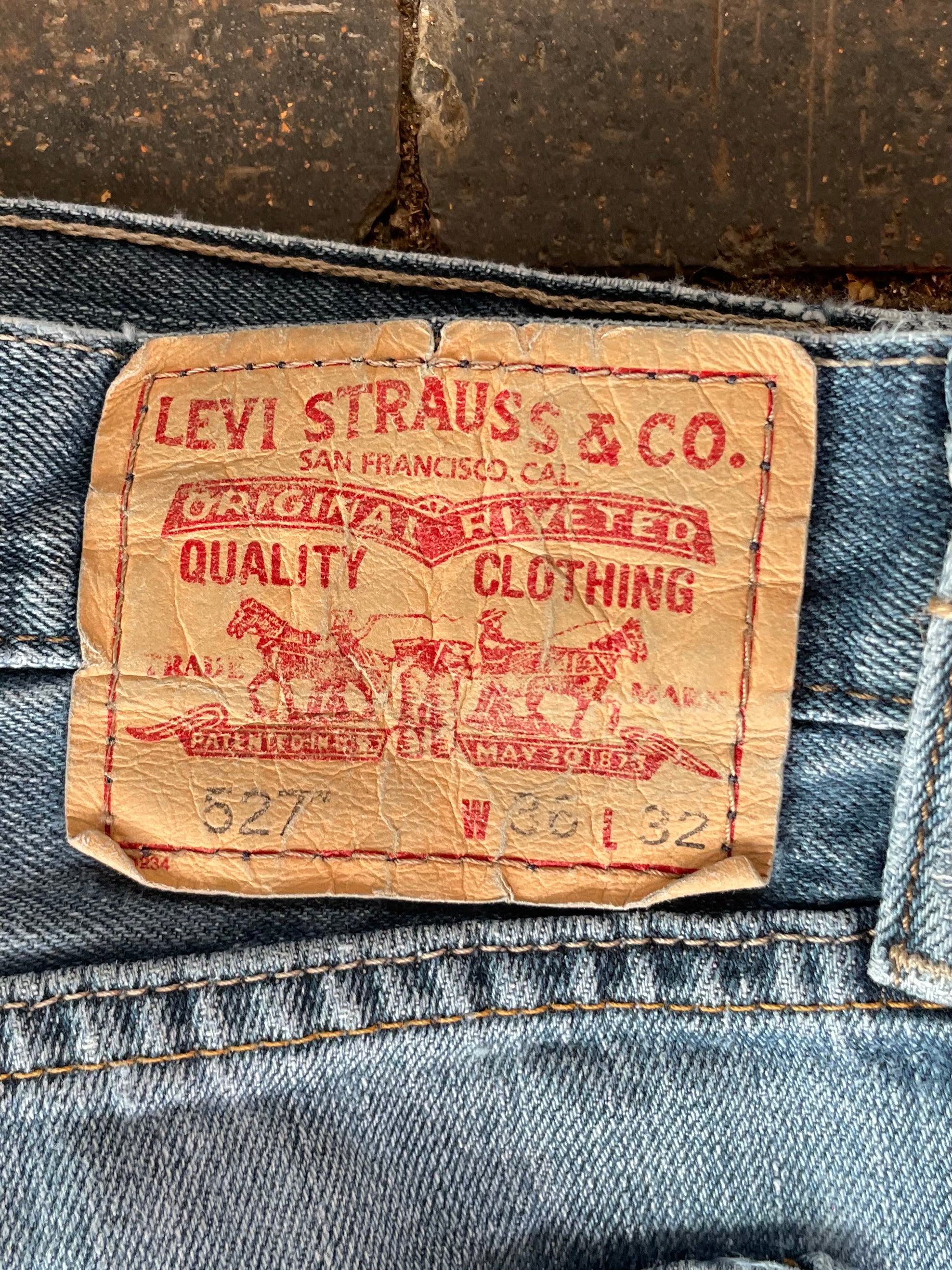 Vintage Levi's 527, Blue, Label - W36, L32, Actual Size - W35, L31