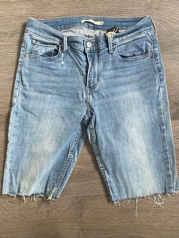 Vintage Up-cycled Levi's 710 Shorts, Light Blue, W30 L11