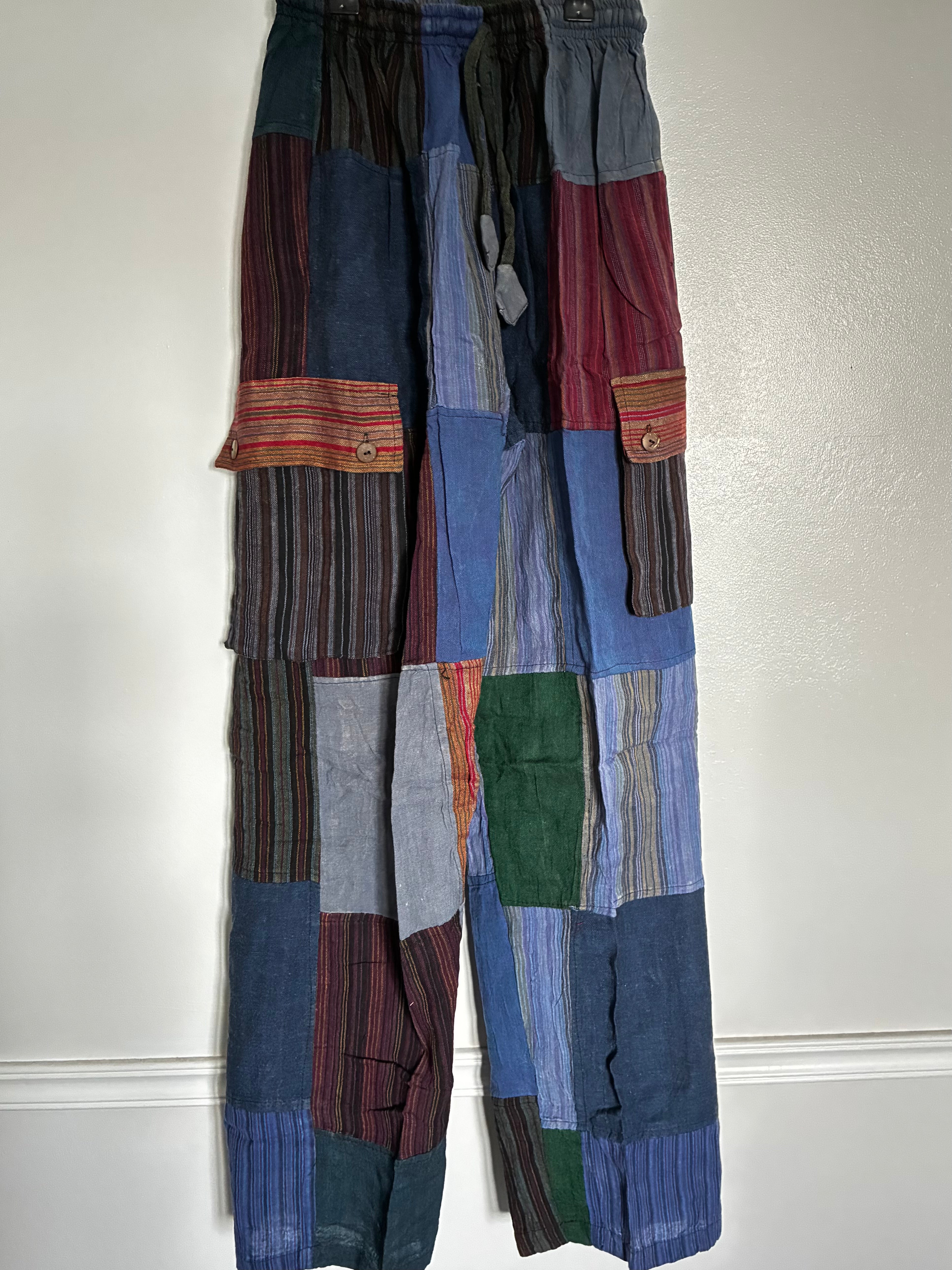 Patchwork Cargo Trousers, L