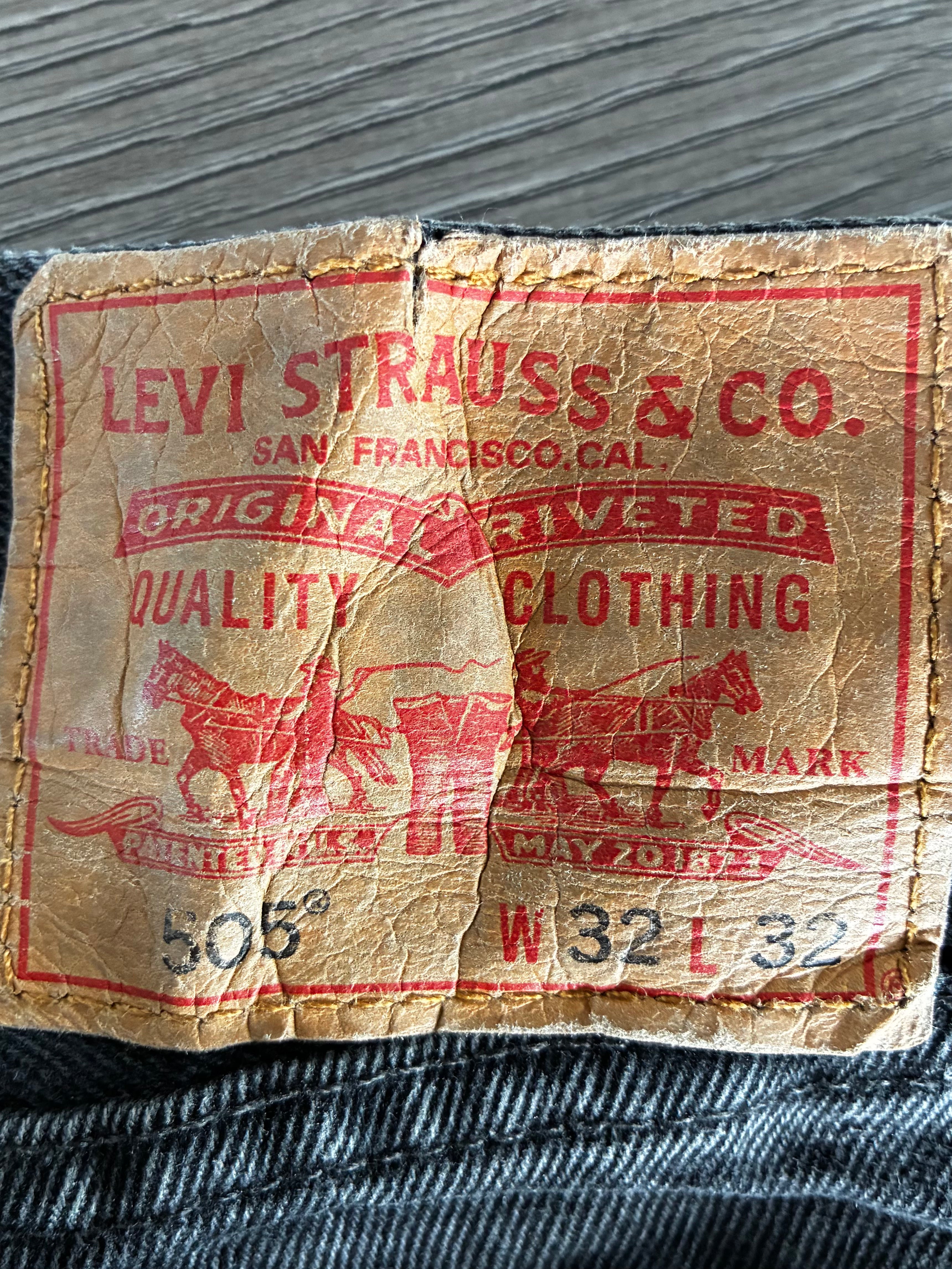 Vintage Levi's 505, Black, W35, L32