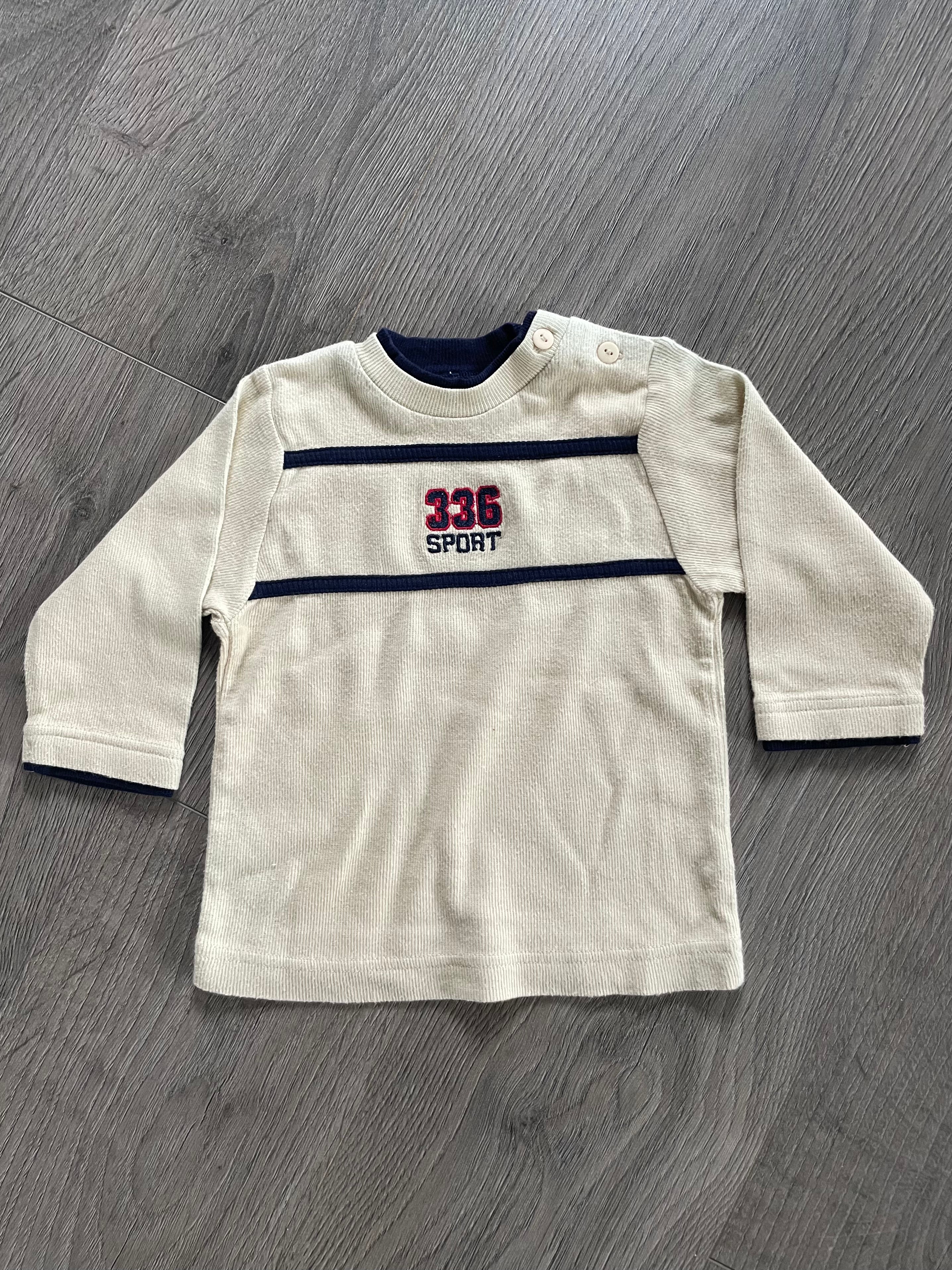 Cream long sleeved top (6-9 mths)