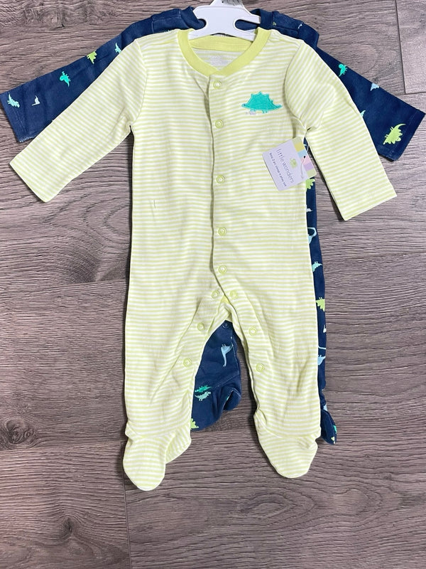 2 pack dinosaur romper (3-6 mths)