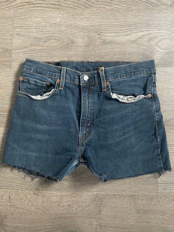 Vintage Up-cycled Levi's 512 Shorts, Dark Blue, W33 L3.5