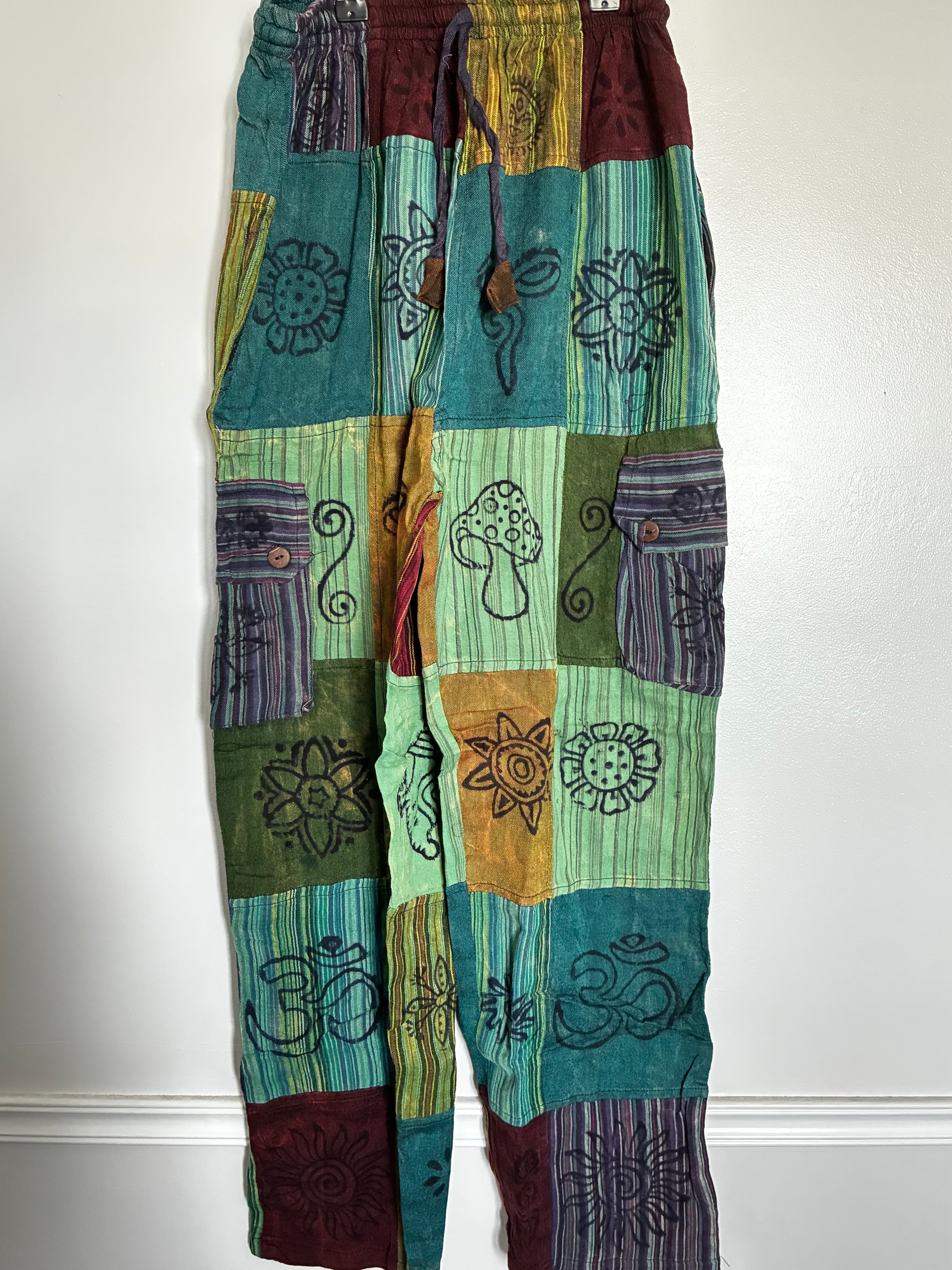 Patchwork Cargo Trousers, M