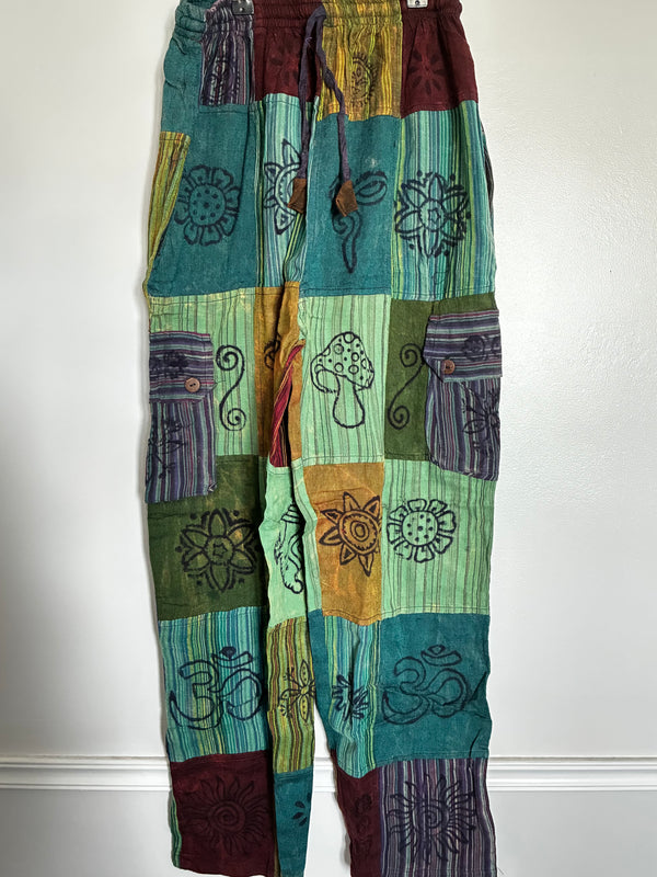 Patchwork Cargo Trousers, M