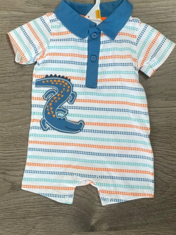 Crocodile Short Romper (3-6 months)