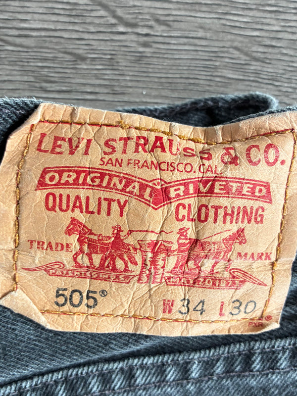 Vintage Levi's 505, Black, W33, L30