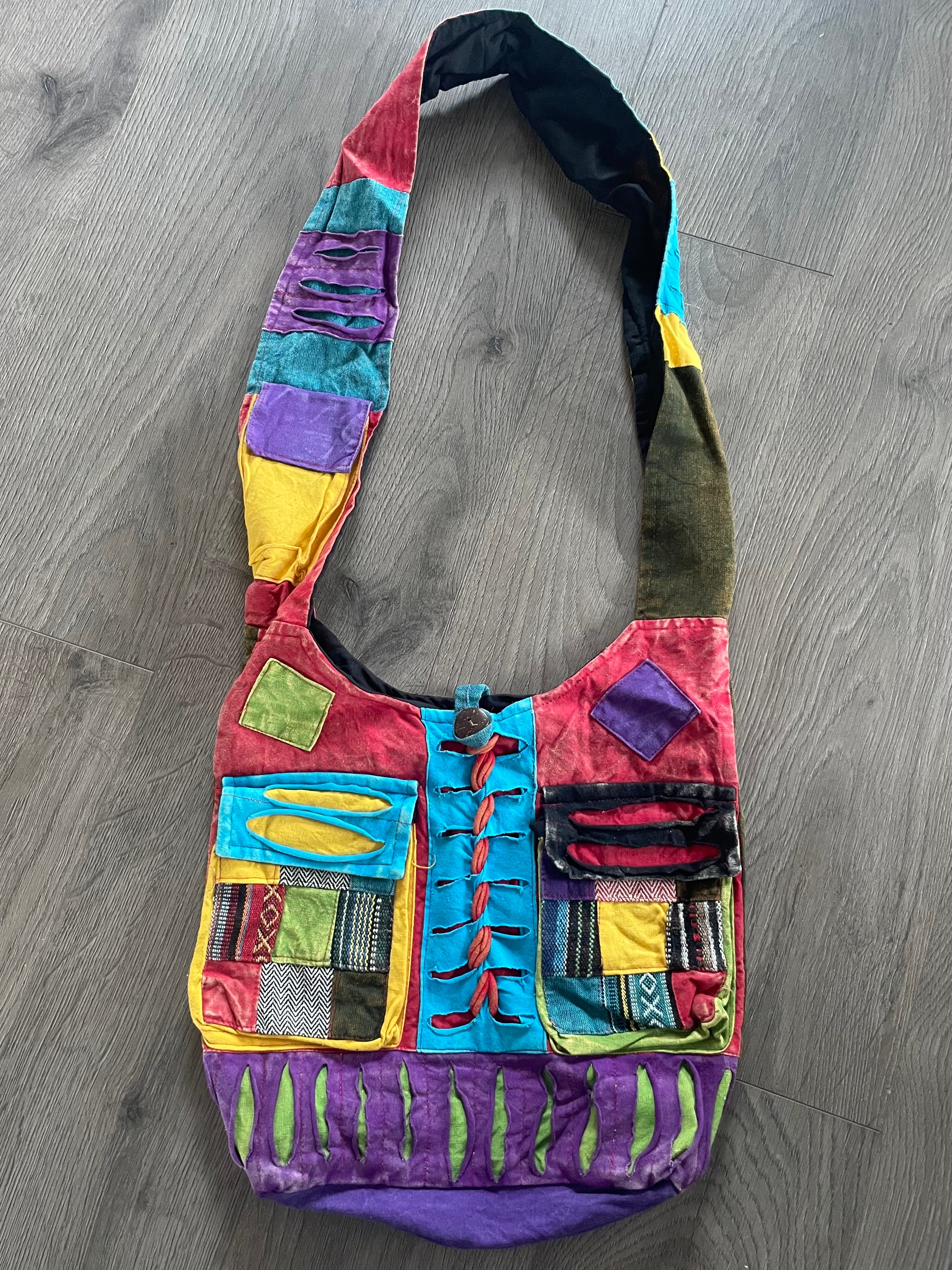 Hippy Butterfly Shoulder Bag with tassels