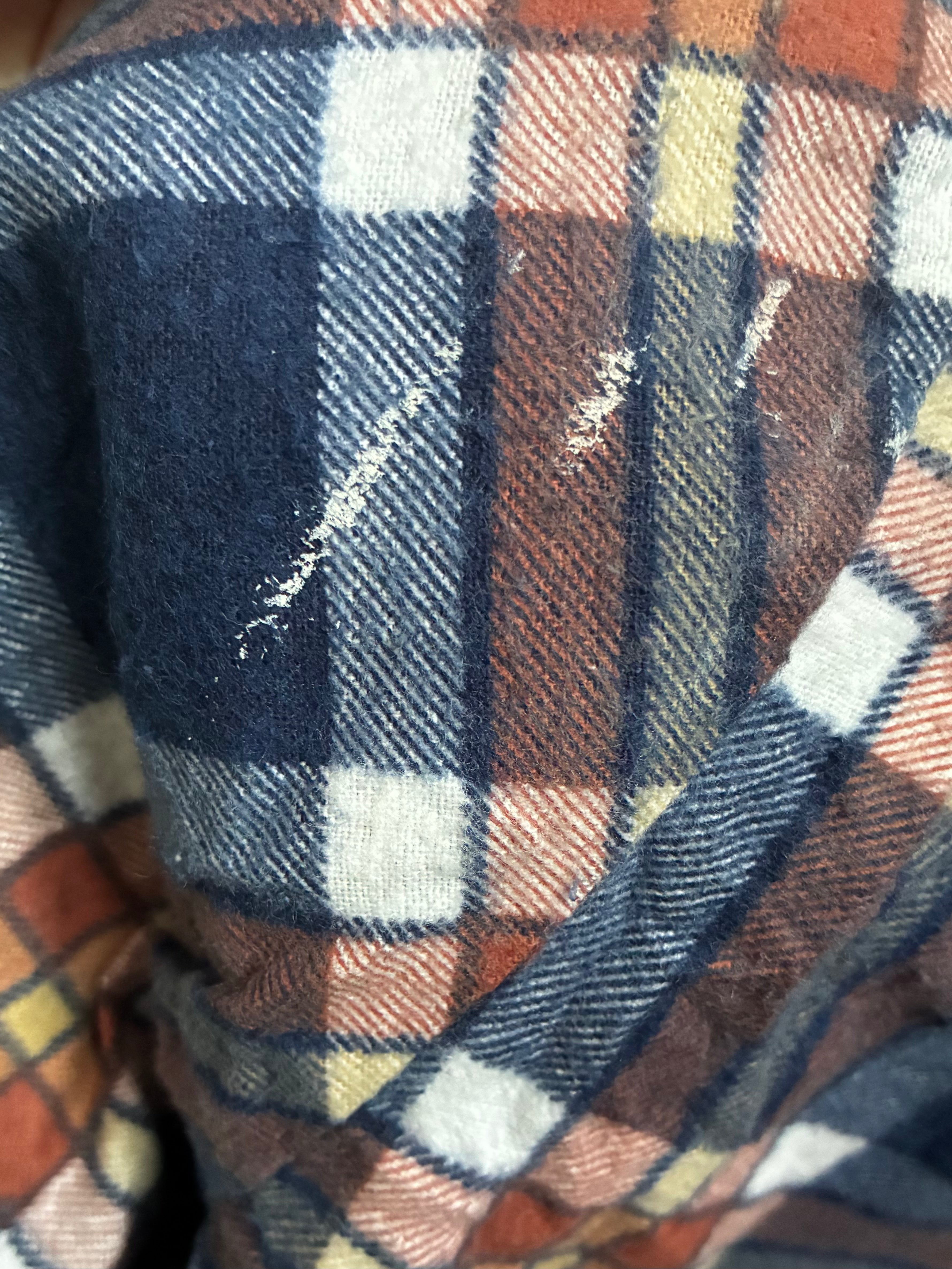 Thin Blue Checked Flannel, 46" chest