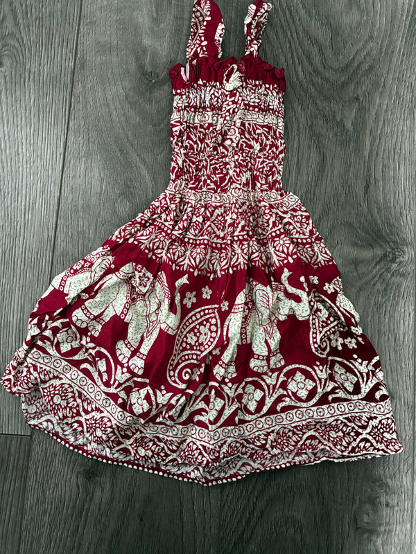 Red Elephant Dress (12-18mths ish)