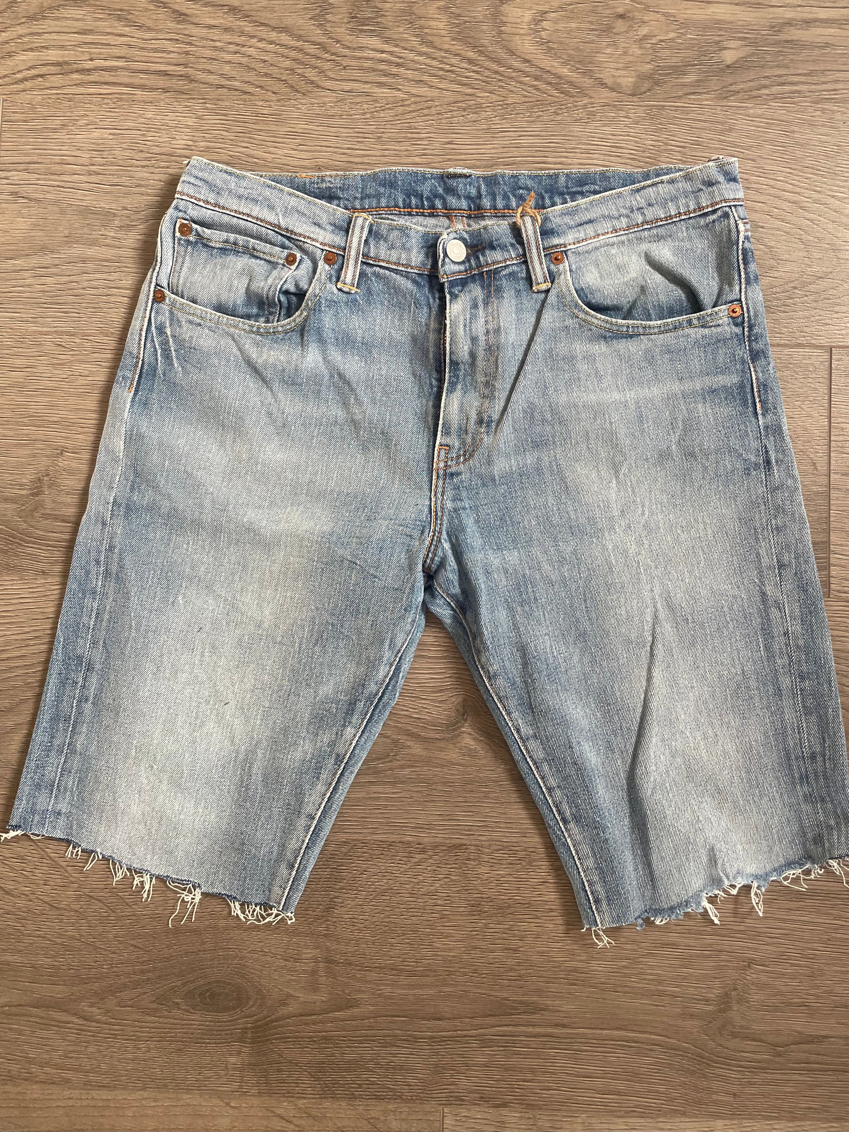 Vintage Up-cycled Levi's 527 Shorts, Blue, W34 L12