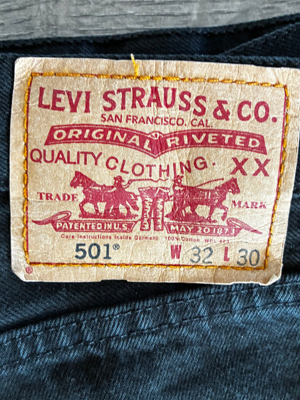 Vintage Levi's 501, Black, W34, L30