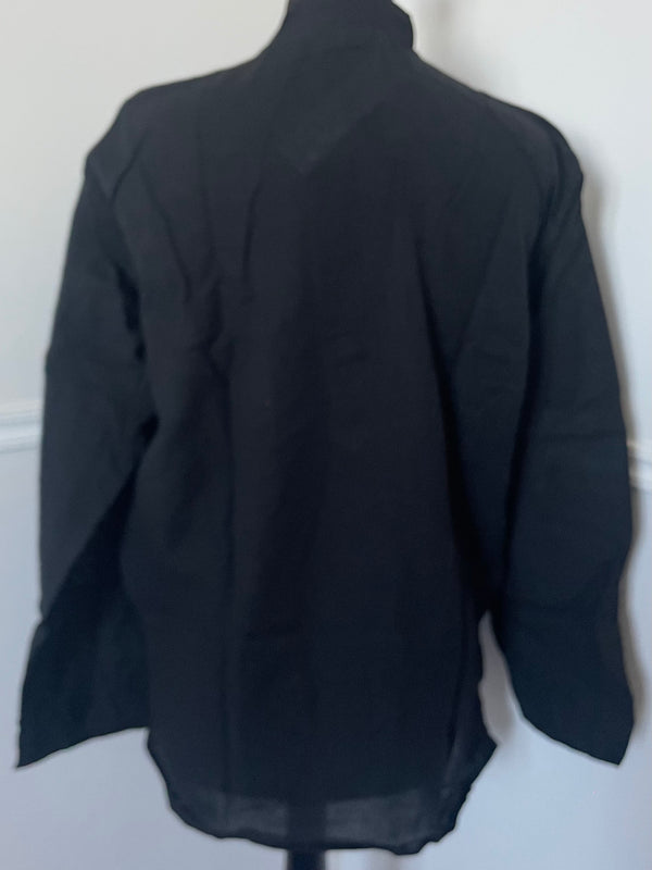 Black Cotton Shirt, S/M
