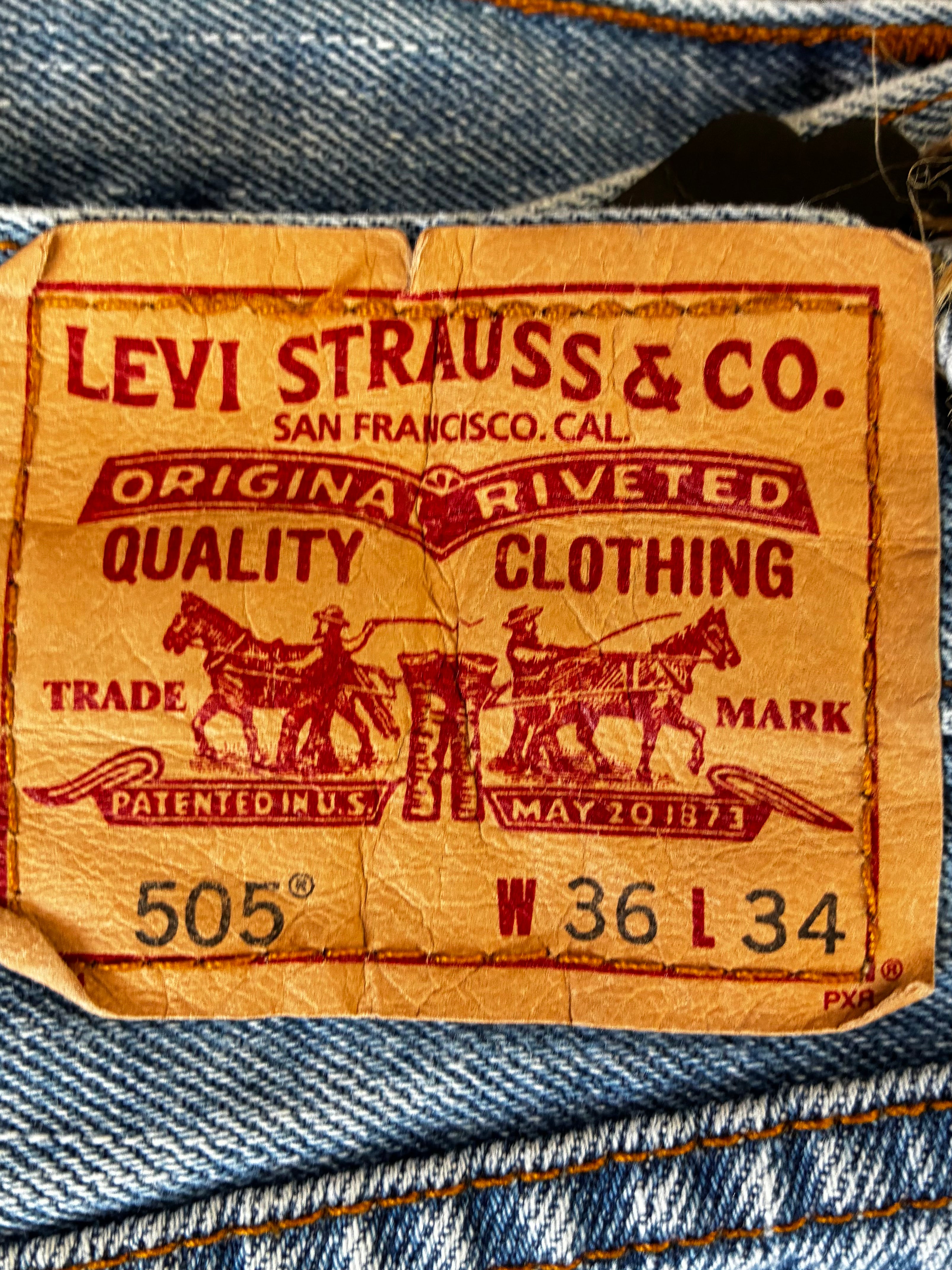 Vintage Levi's 505, Blue, W36, L34