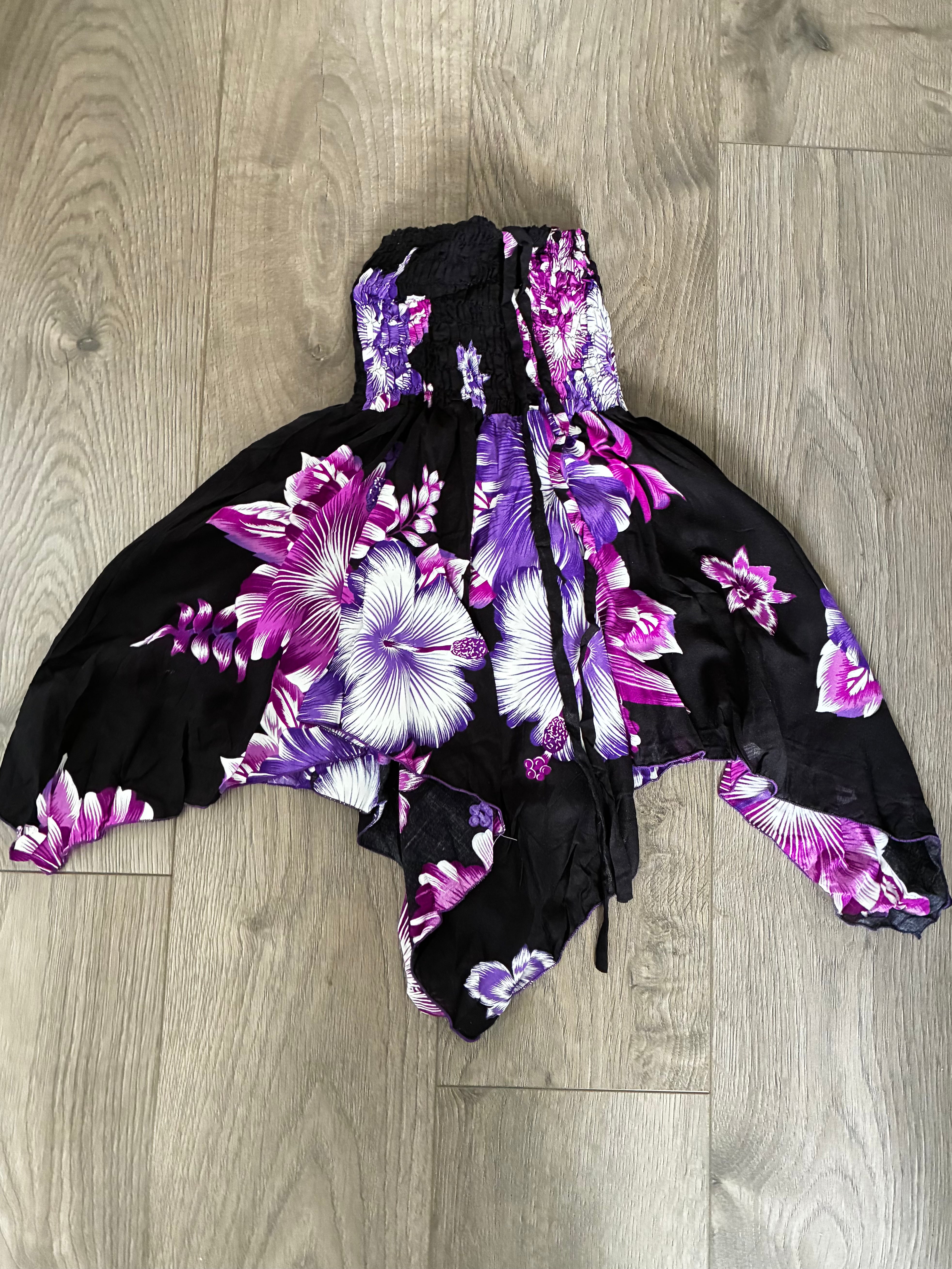 Black/Purple Pixie Dress, M
